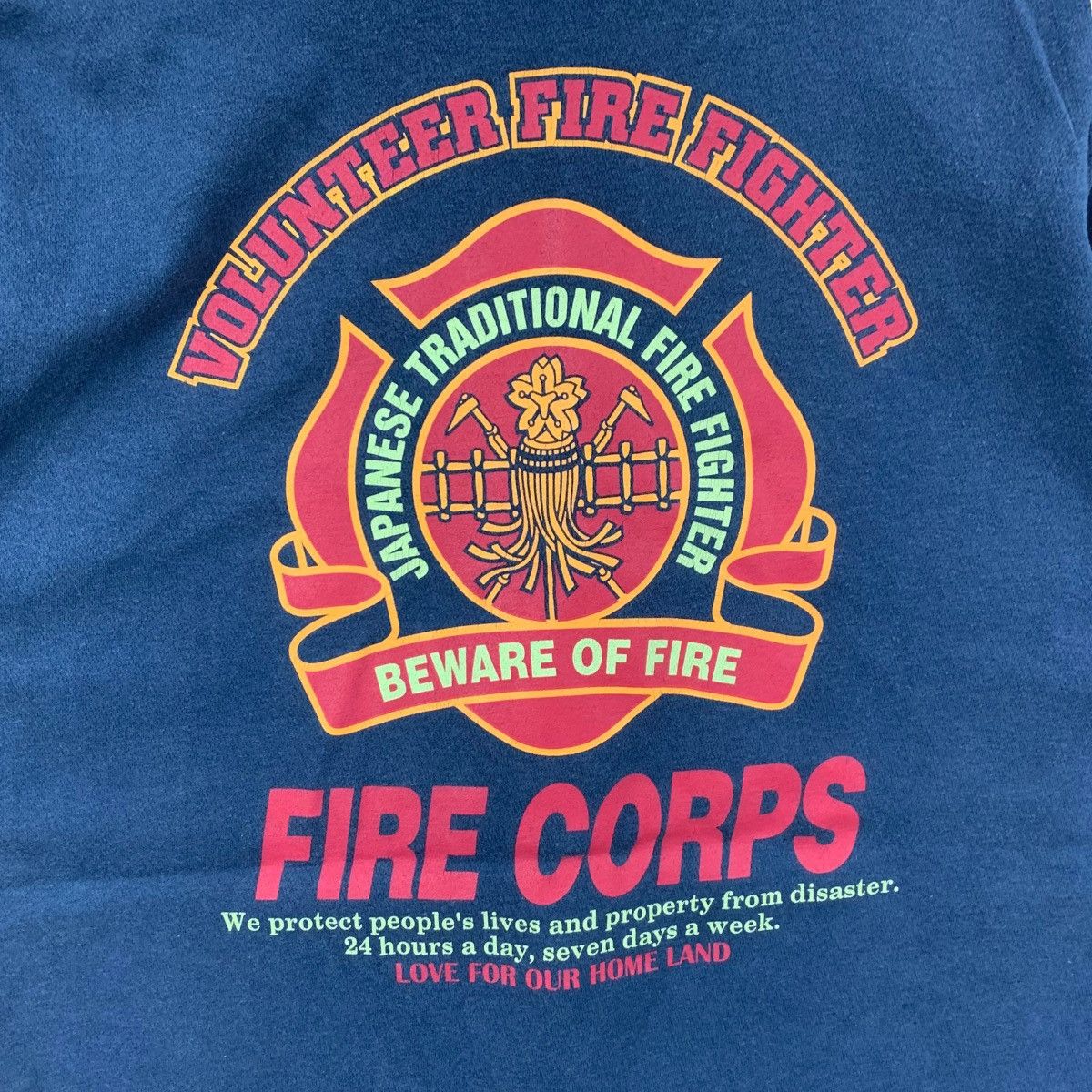 Vintage Vintage JAPAN TRADITIONAL Fire Fighter Corps Tee Shirt Top Size US L / EU 52-54 / 3 - 2 Thumbnail