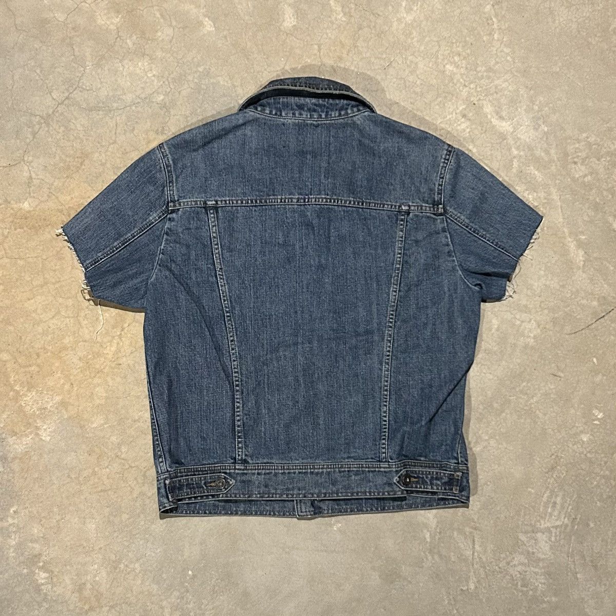 Designer × Dolce & Gabbana Dolce & Gabbana Chopped Short Sleeve Denim Trucker Jacket Size US L / EU 52-54 / 3 - 6 Thumbnail