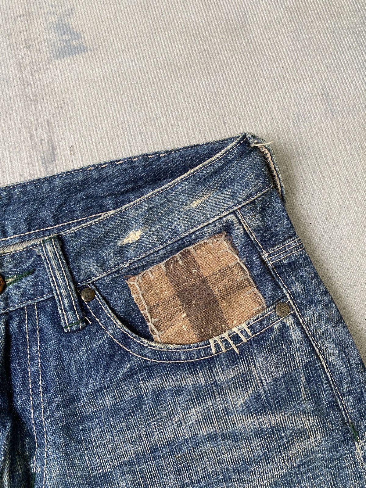 Japanese Brand Lime Inc Japan Usn Marine Patchwork Distressed Design Denim Size US 30 / EU 46 - 12 Thumbnail