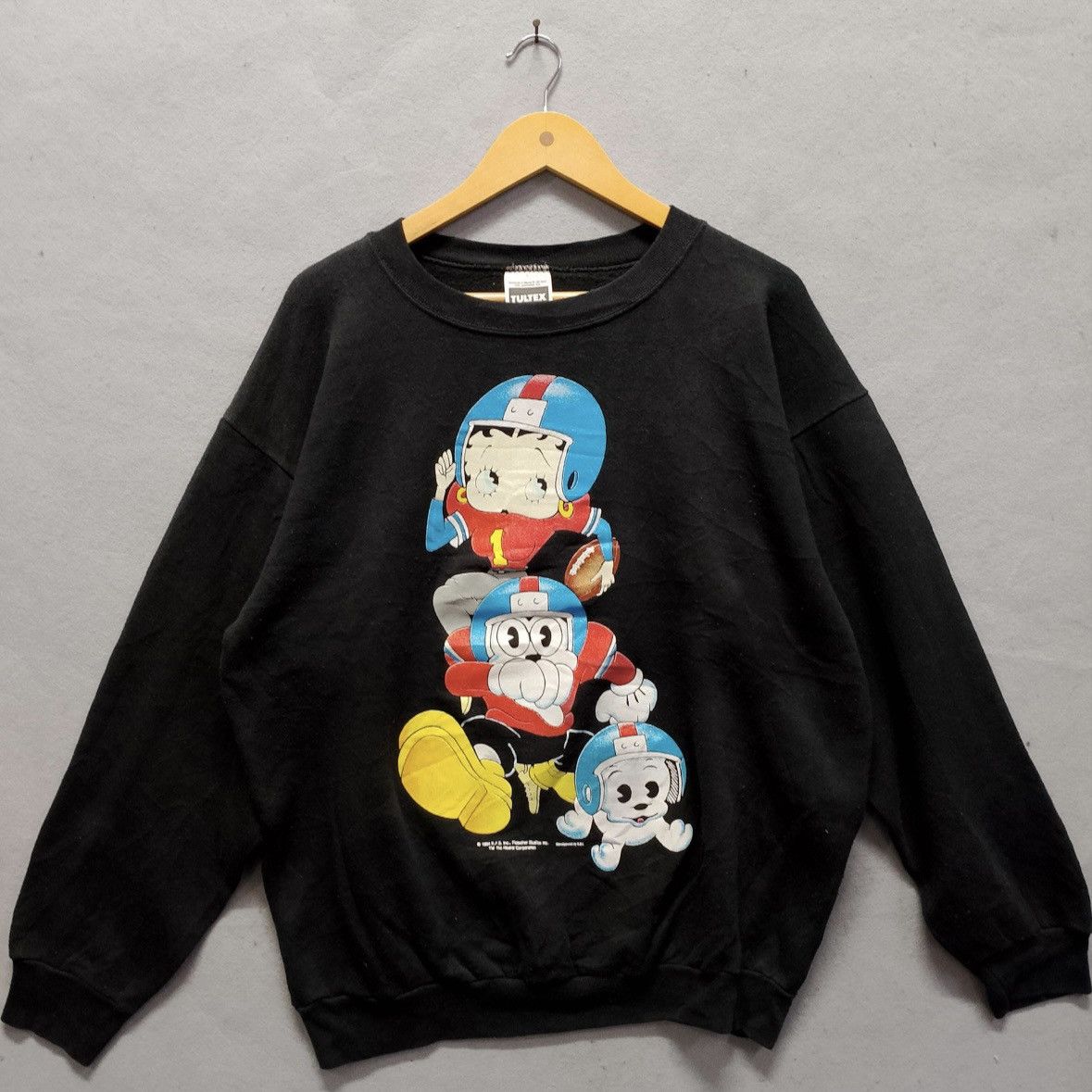 Vintage Vintage 1984 Betty Boop & Pudgy Football Sweatshirt Size US XL / EU 56 / 4 - 1 Thumbnail