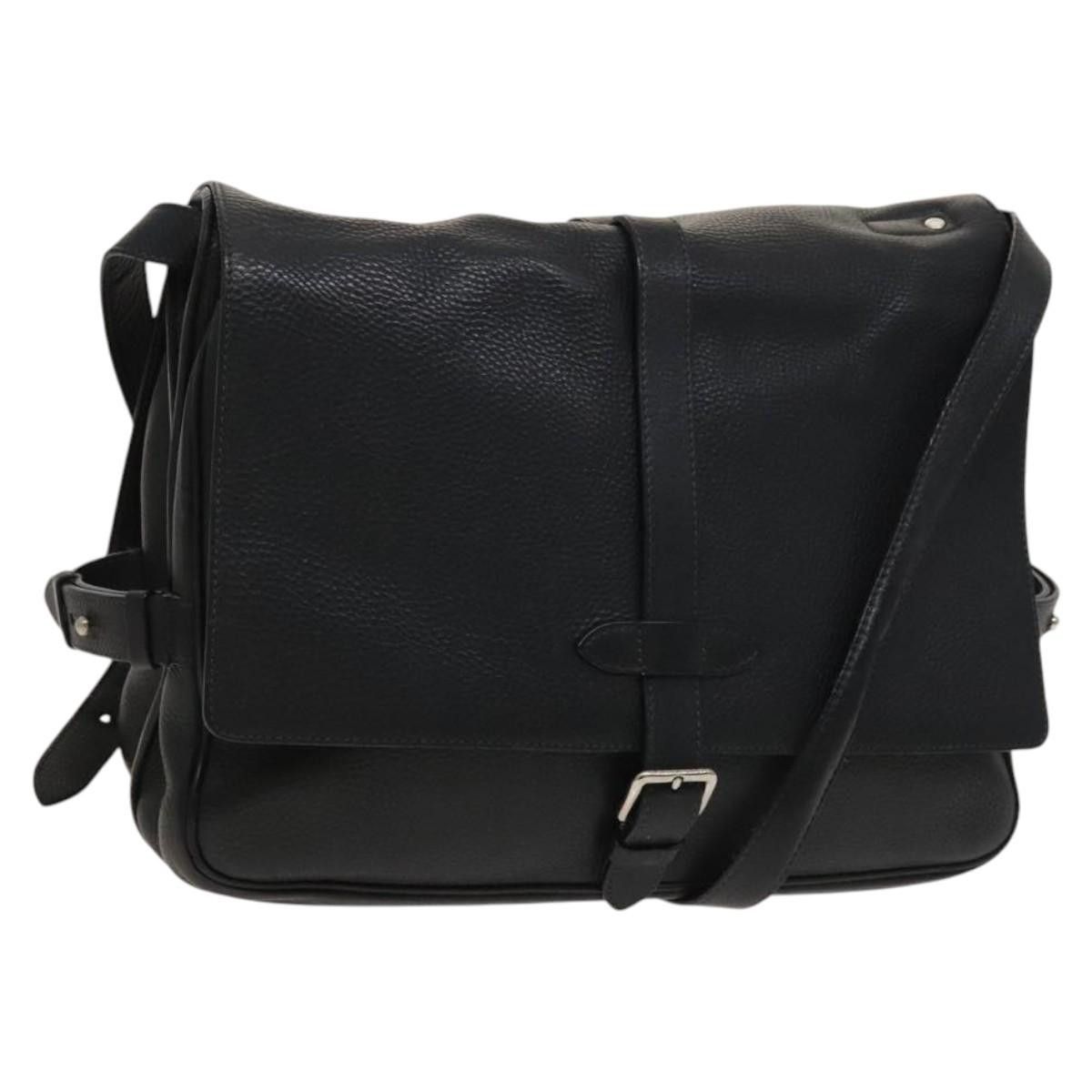 Louis Vuitton Naxos Stelios Shoulder Bag Leather Black M94205 Lv Auth Bs25333, Women's