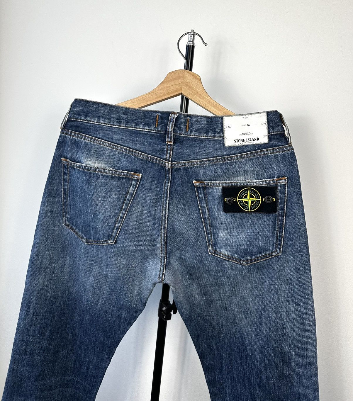 Stone Island Stone Island Distressed Denim Jeans TYPE SL W31 L34 Size US 31 - 2 Thumbnail