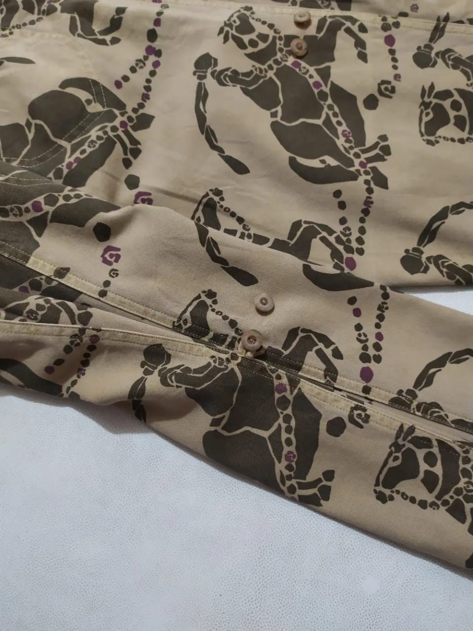 Japanese Brand Scolar Japan Fullprint Art Knight Horses Nice Design Pants Size US 29 - 6 Thumbnail