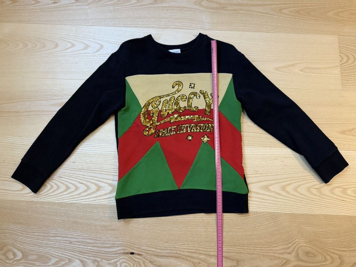 Gucci Gucci Kids Black Cotton Embroidered Sequined Logo Sweatshirt Size ONE SIZE - 5 Thumbnail