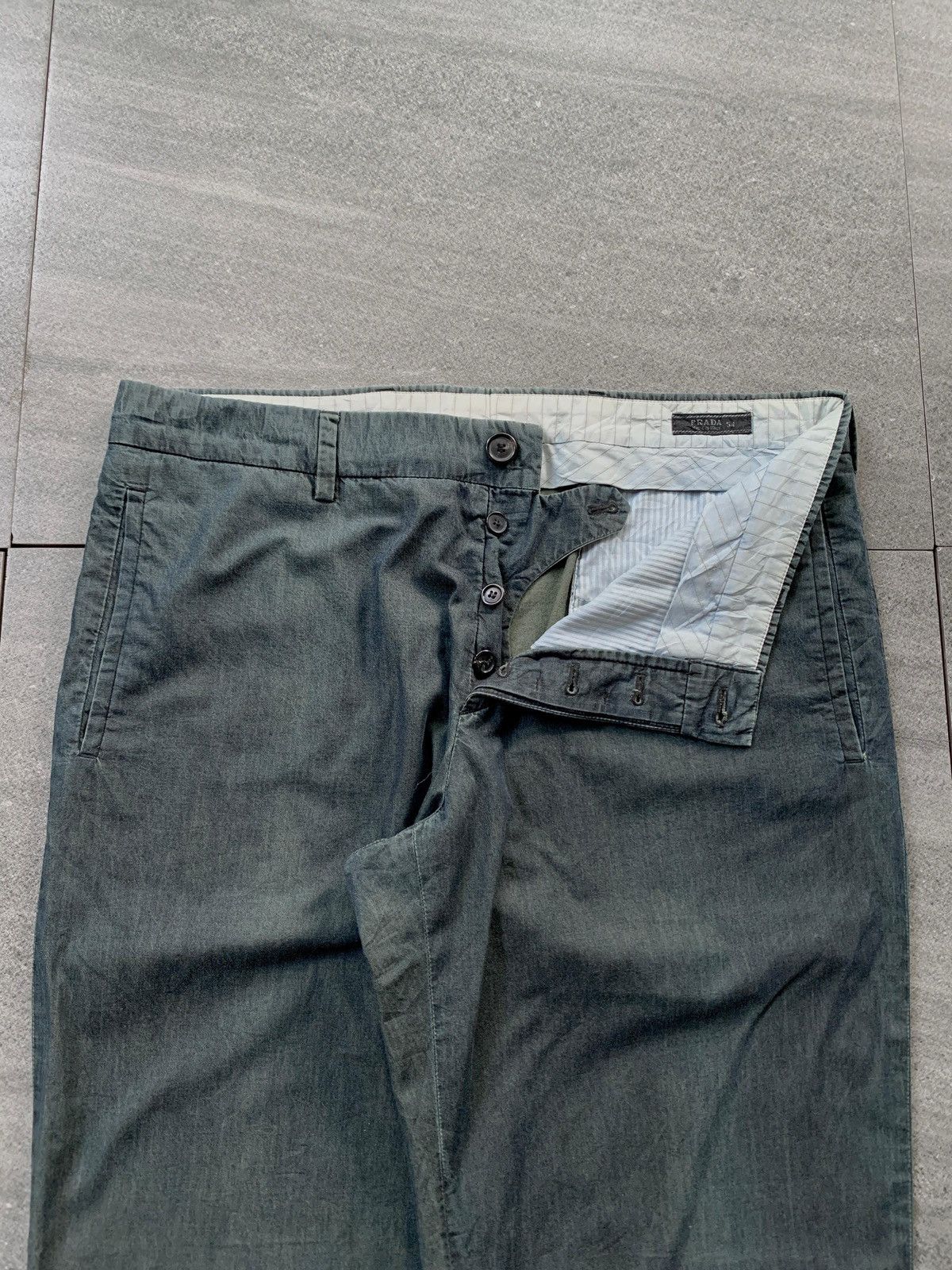 Prada FREE TAX! Washed Effect Loose Trousers Size US 33 - 3 Thumbnail