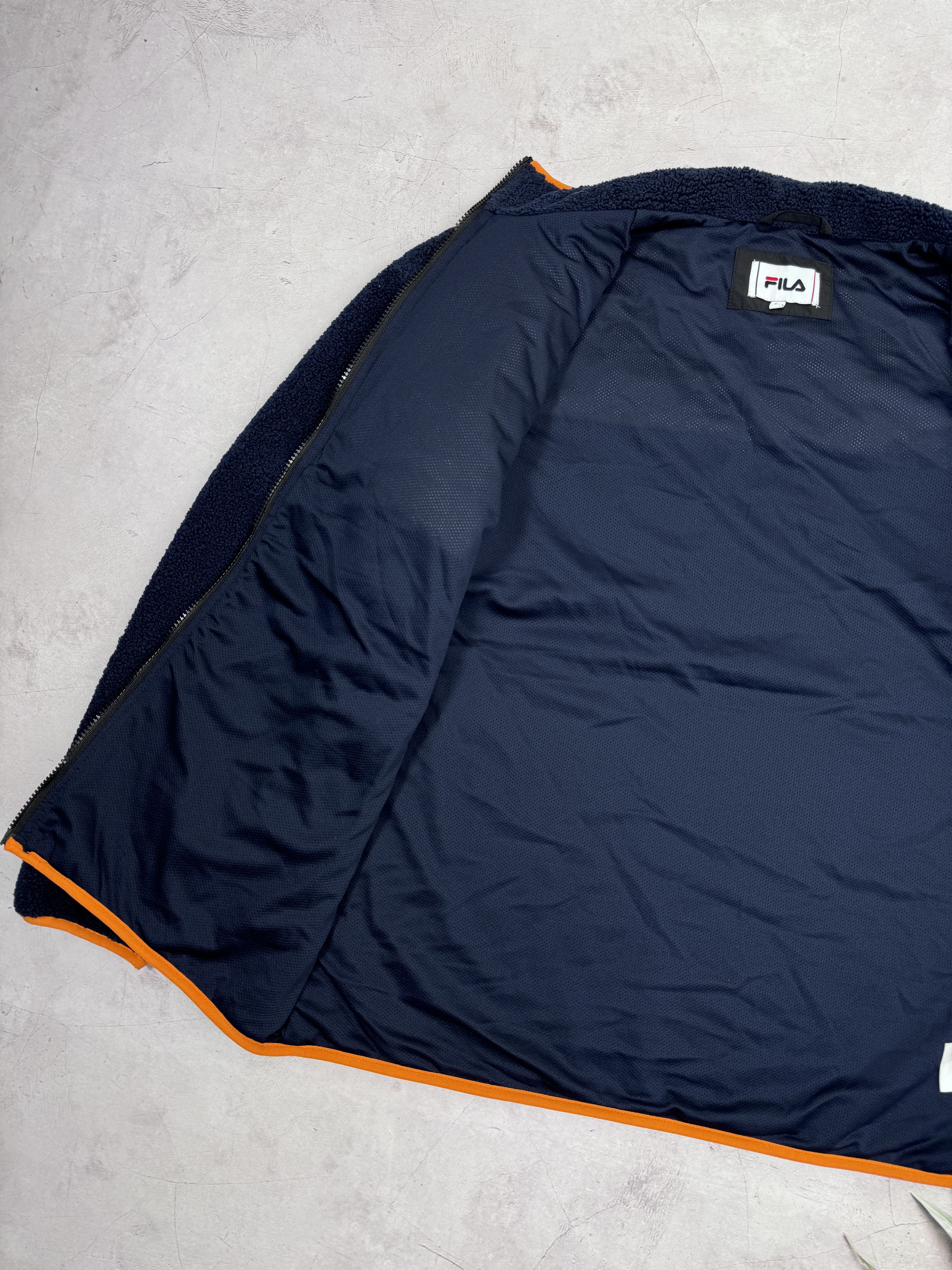 Designer × Fila Fila Fleece Jacket with Nylon Inserts Trims Size US M / EU 48-50 / 2 - 7 Thumbnail