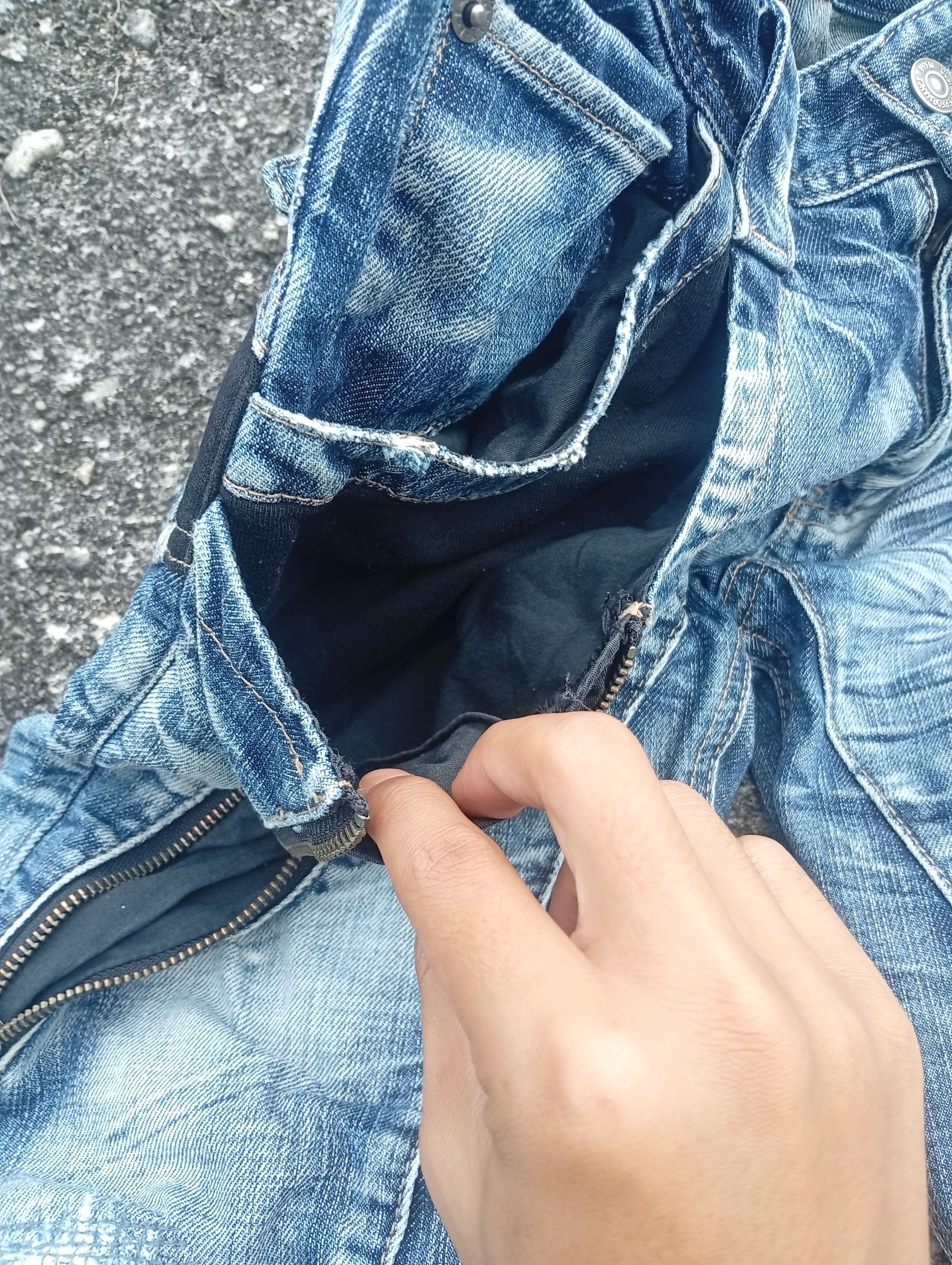 PPFM Japanese brand x PPFM moto biker distressed denim jeans Size US 29 - 9 Thumbnail