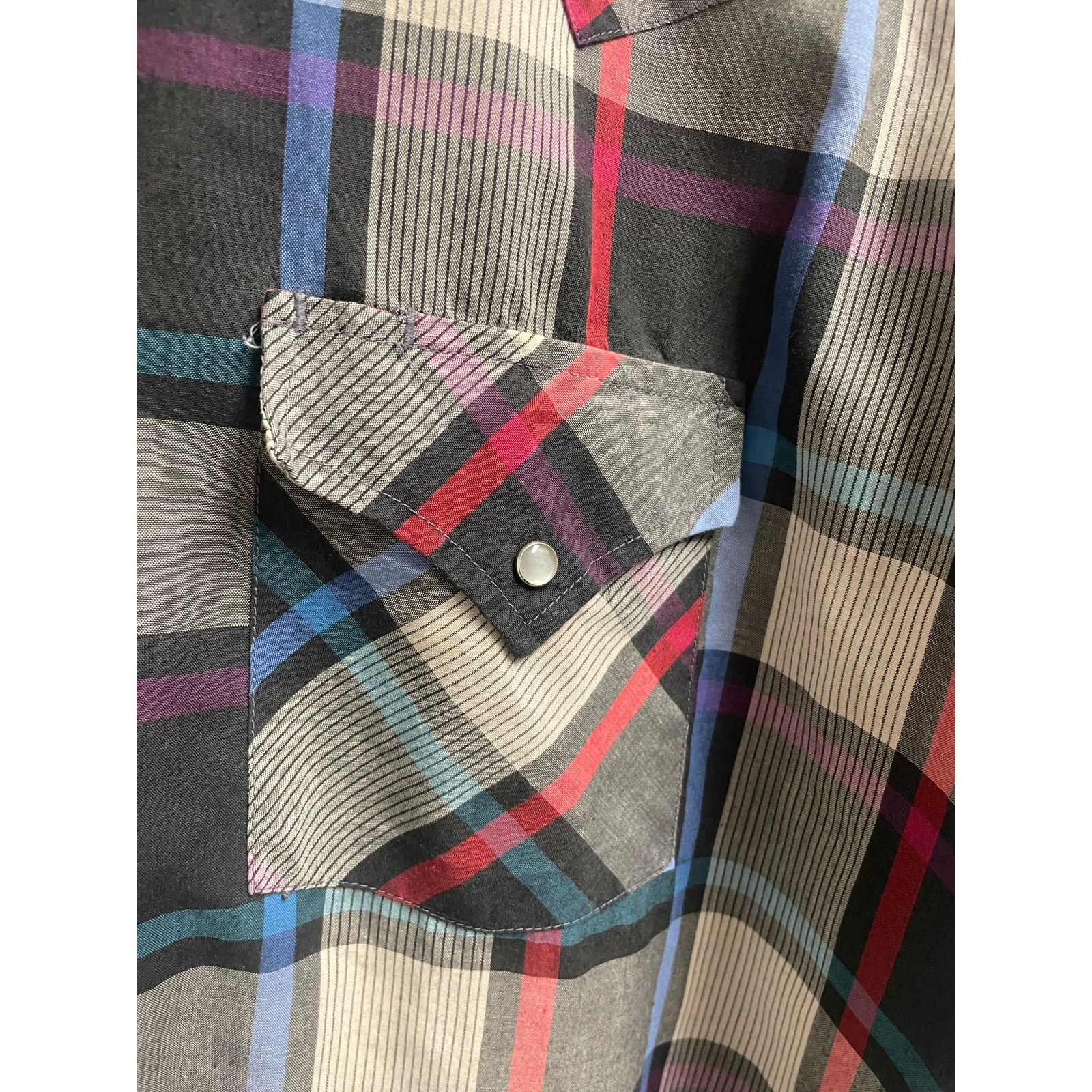 Other Ely Plains Cattleman Plaid Colorful Pearl Snap Western Shirt Size US L / EU 52-54 / 3 - 3 Thumbnail