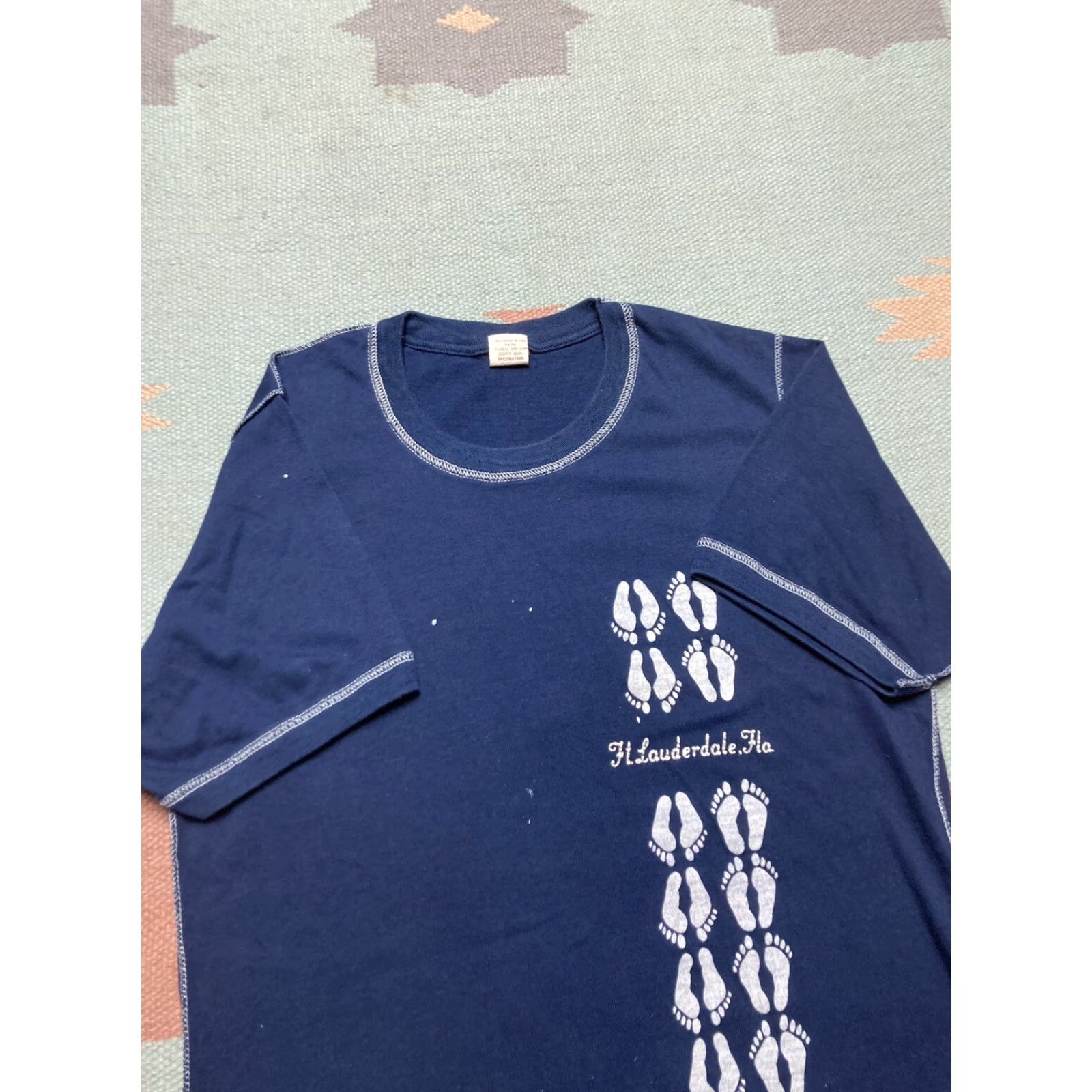 Vintage VINTAGE Ft. Lauderdale Florida beach ocean 70s 80s ringer t shirt XL Shirt Mens Size US XL / EU 56 / 4 - 5 Thumbnail