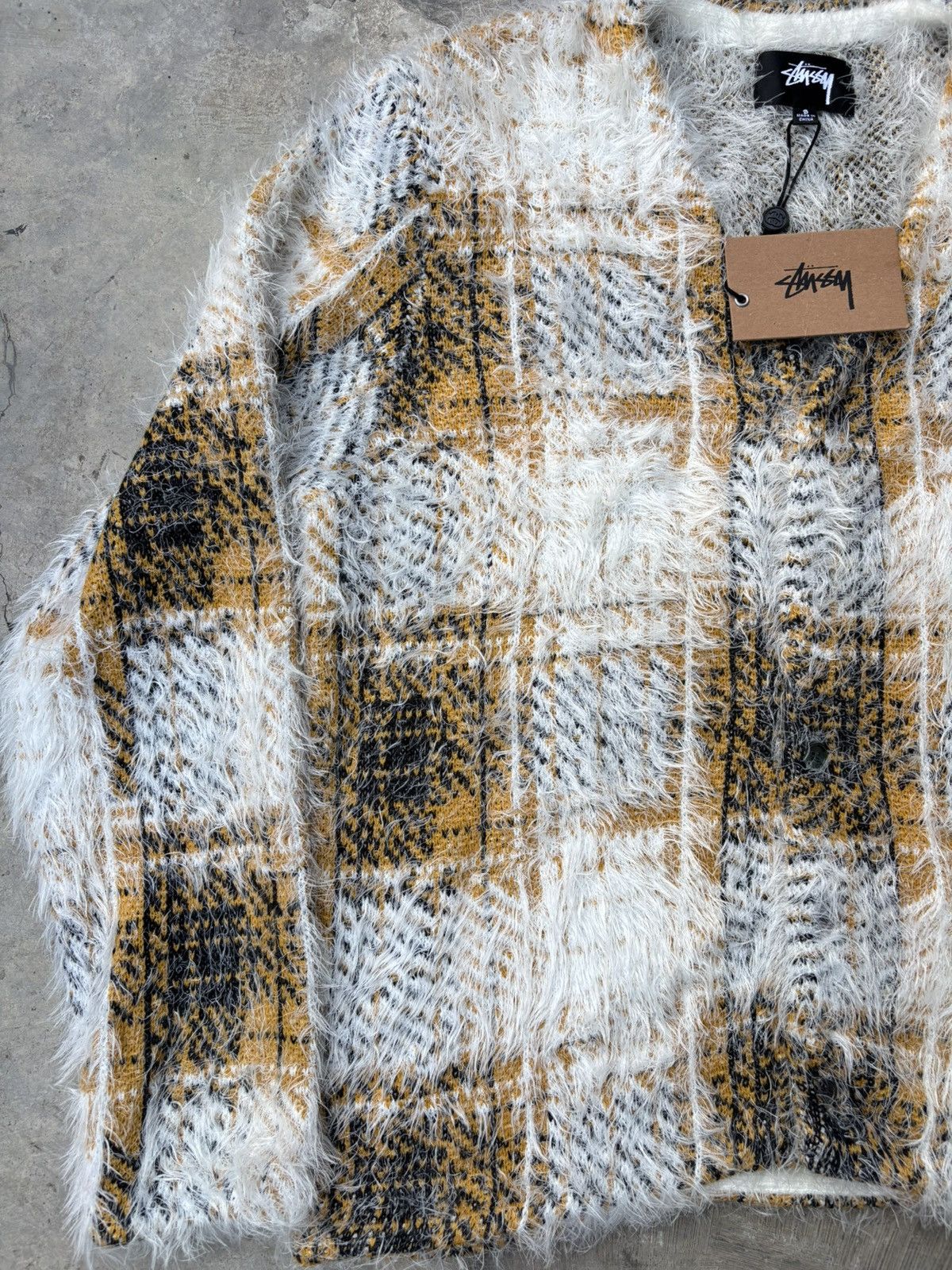 Stussy Stussy Hairy Plaid Cardigan Size US M / EU 48-50 / 2 - 2 Thumbnail