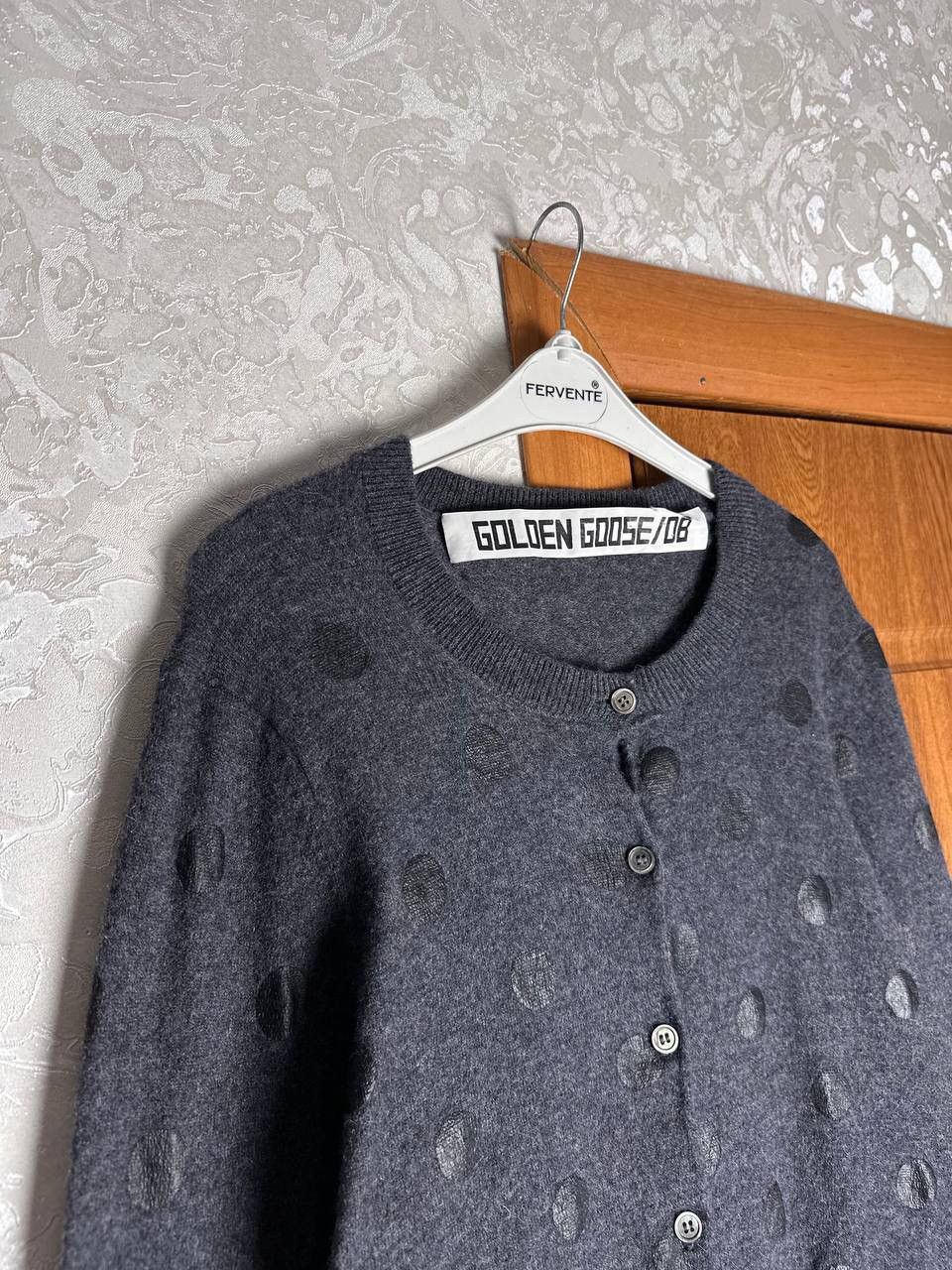 Golden Goose Golden Goose Deluxe Brand Wool Cropped Cardigan Polka Dot Size M / US 6-8 / IT 42-44 - 3 Thumbnail