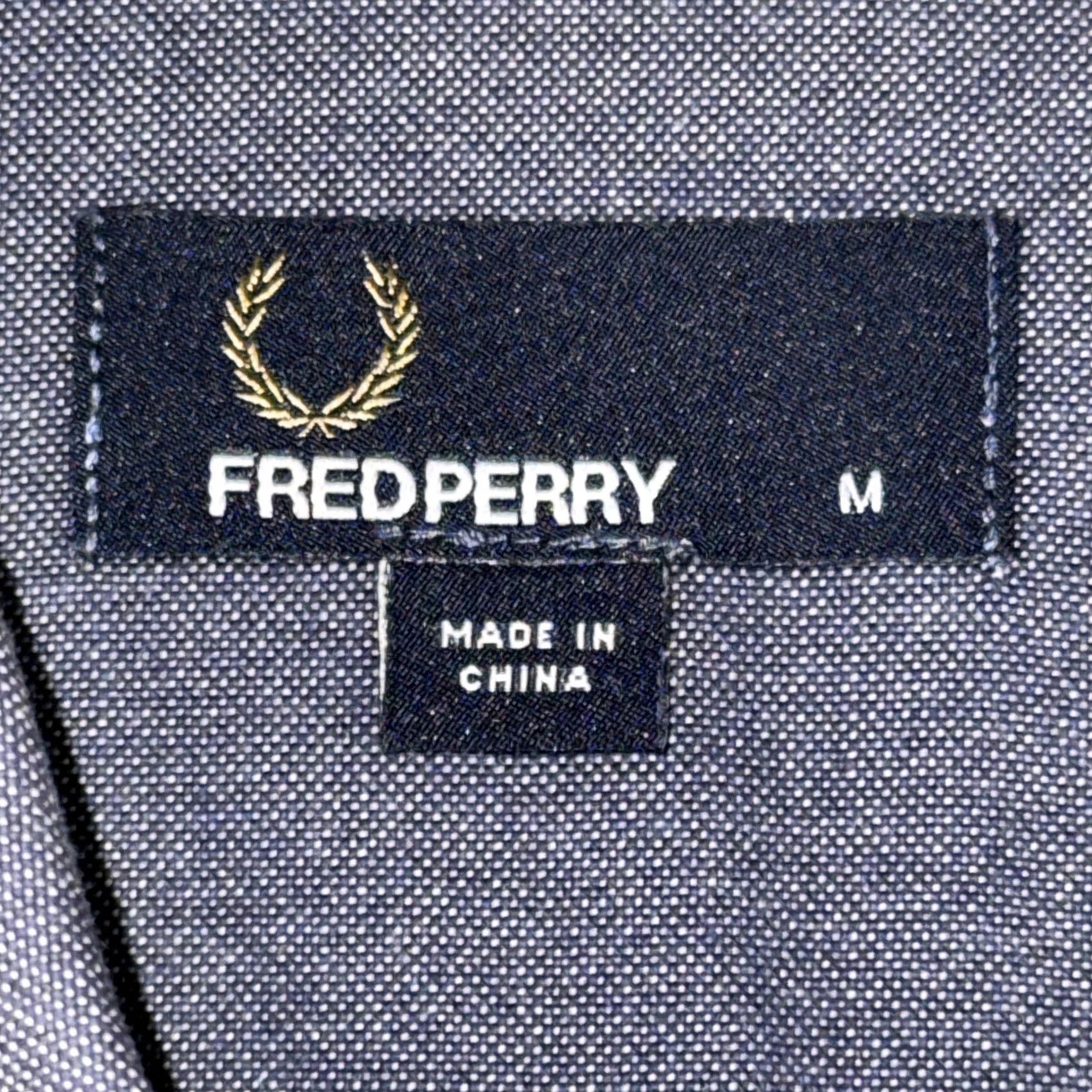 Fred Perry Fred Perry Shirt Mens M Blue Chambray Long Sleeve Button Front Casual Size US M / EU 48-50 / 2 - 3 Thumbnail