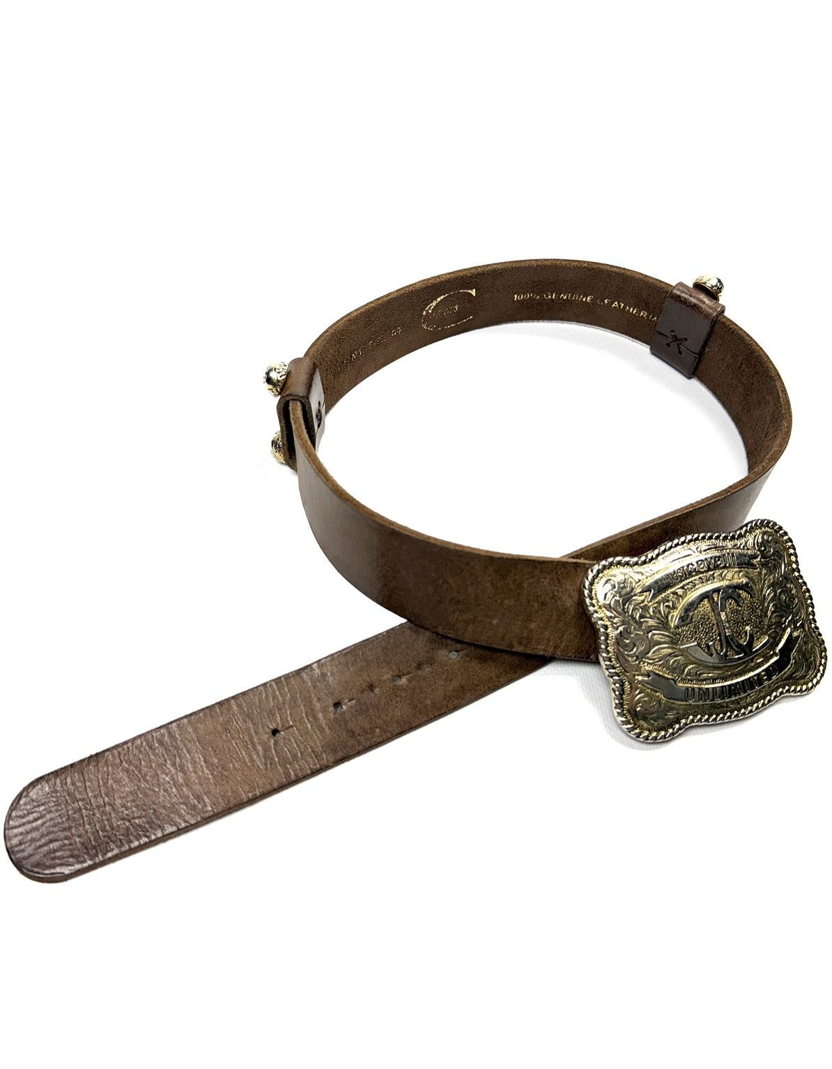 Just Cavalli Just Cavalli Roberto Cavalli Western Leather Belt Buckle Size 32 - 4 Thumbnail
