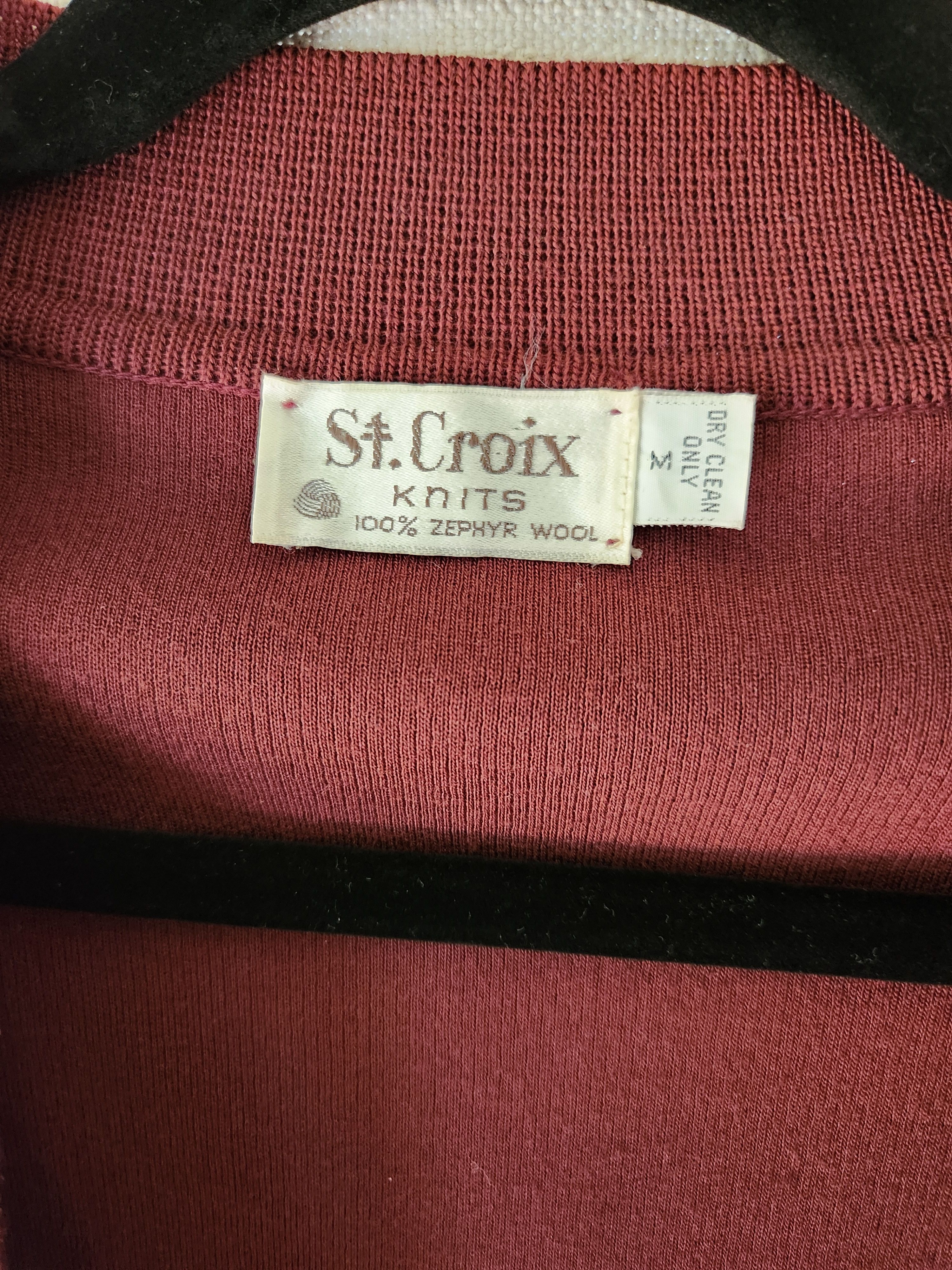 St. Croix Vintage 60's 100% Zephyr Wool Button Front Cardigan Size US M / EU 48-50 / 2 - 3 Thumbnail