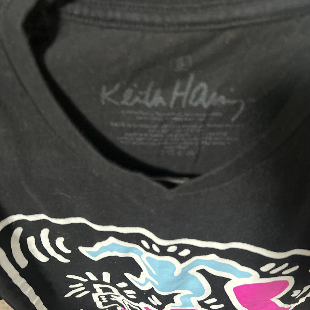 Keith Haring Keith Harring Unisex “Focus On AIDS” Black T-Shirt Size US S / EU 44-46 / 1 - 6 Thumbnail