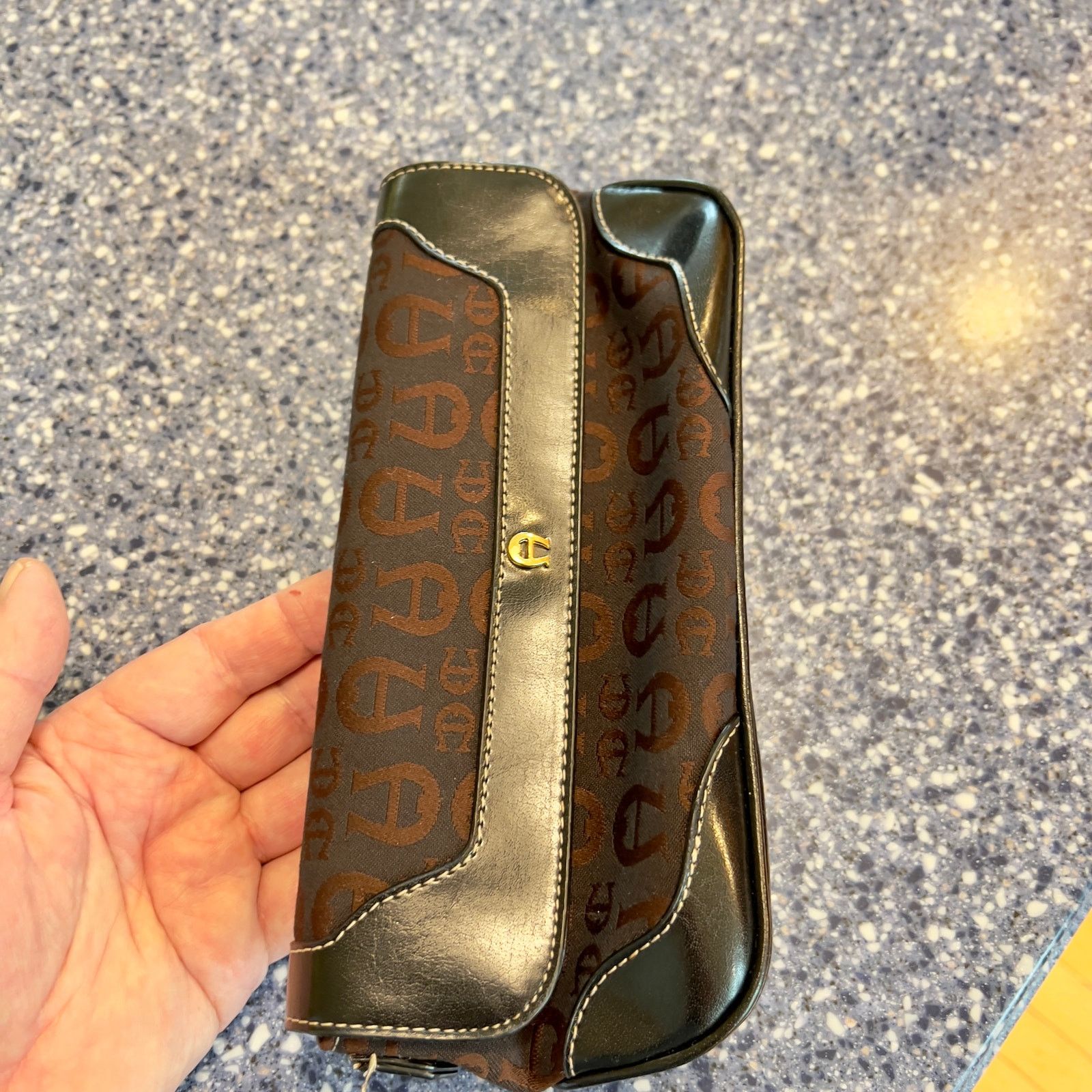 Etienne Aigner Etienne Aigner Clutch Leather Trim Mag Clasp Pocket Vintage Size ONE SIZE - 5 Thumbnail