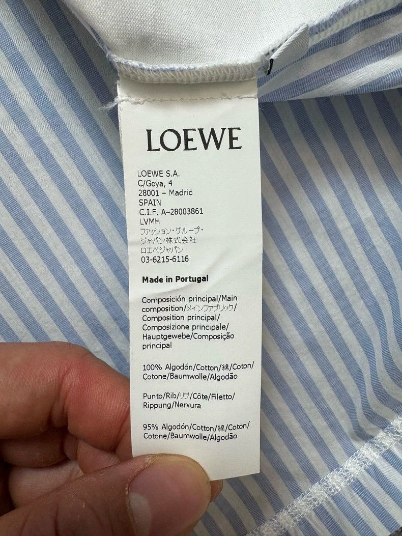 Loewe LOEWE White striped patchwork chest embroidered logo short Size S / US 4 / IT 40 - 5 Thumbnail