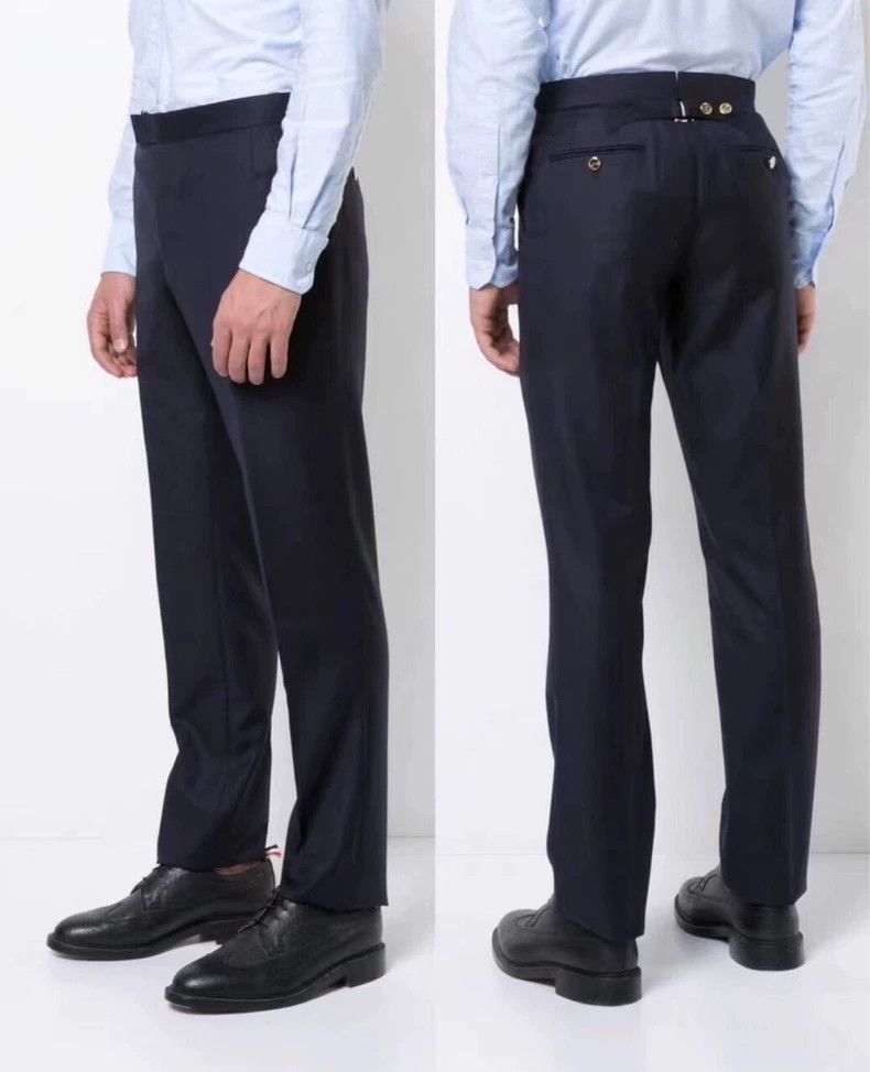 Thom Browne Thom Browne Size 0 Dark blue, three-color webbing stripe d Size US 28 / EU 44 - 7 Thumbnail