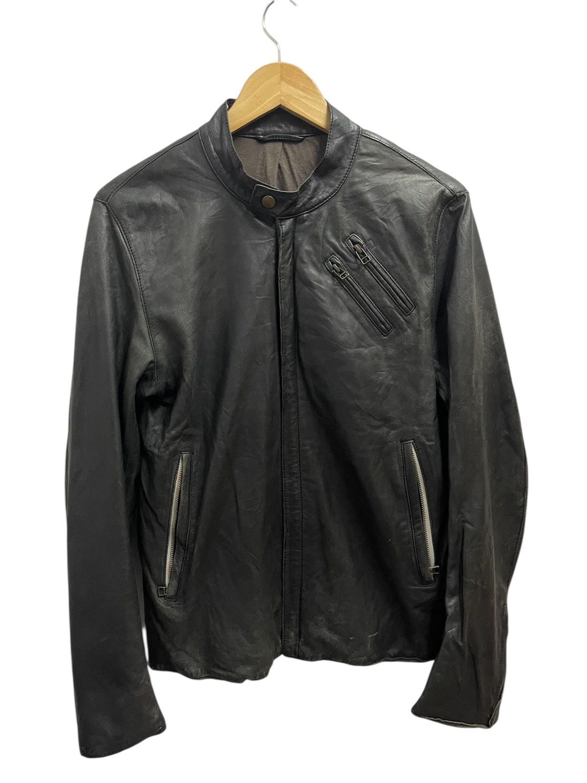 Ships Jet Blue Vintage SHIP JET BLUE Distressed Leather Jacket Size US M / EU 48-50 / 2 - 2 Thumbnail