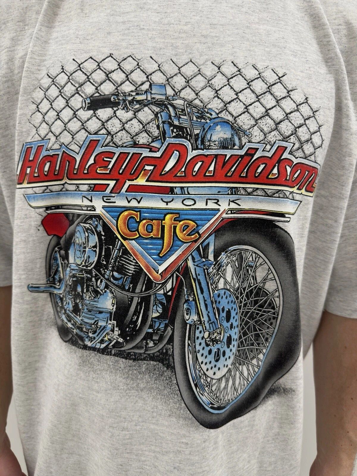 Harley Davidson Vintage 1990s Harley Davidson New York Cafe shirt Single Size US XL / EU 56 / 4 - 3 Thumbnail