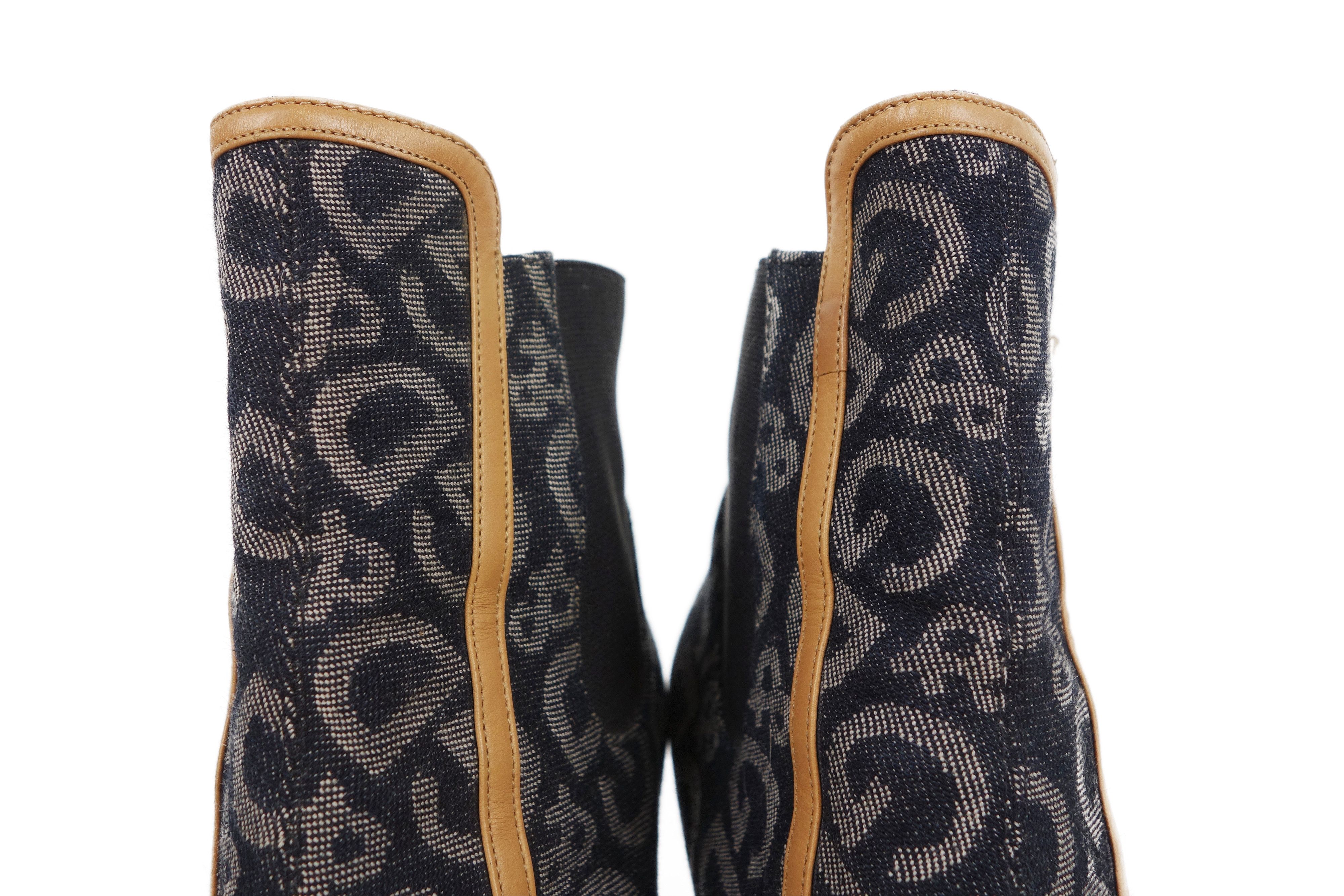 Dolce & Gabbana Dolce & Gabbana DG Denim Logo Ankle Boots Stiletto Size US 8 / IT 38 - 9 Thumbnail