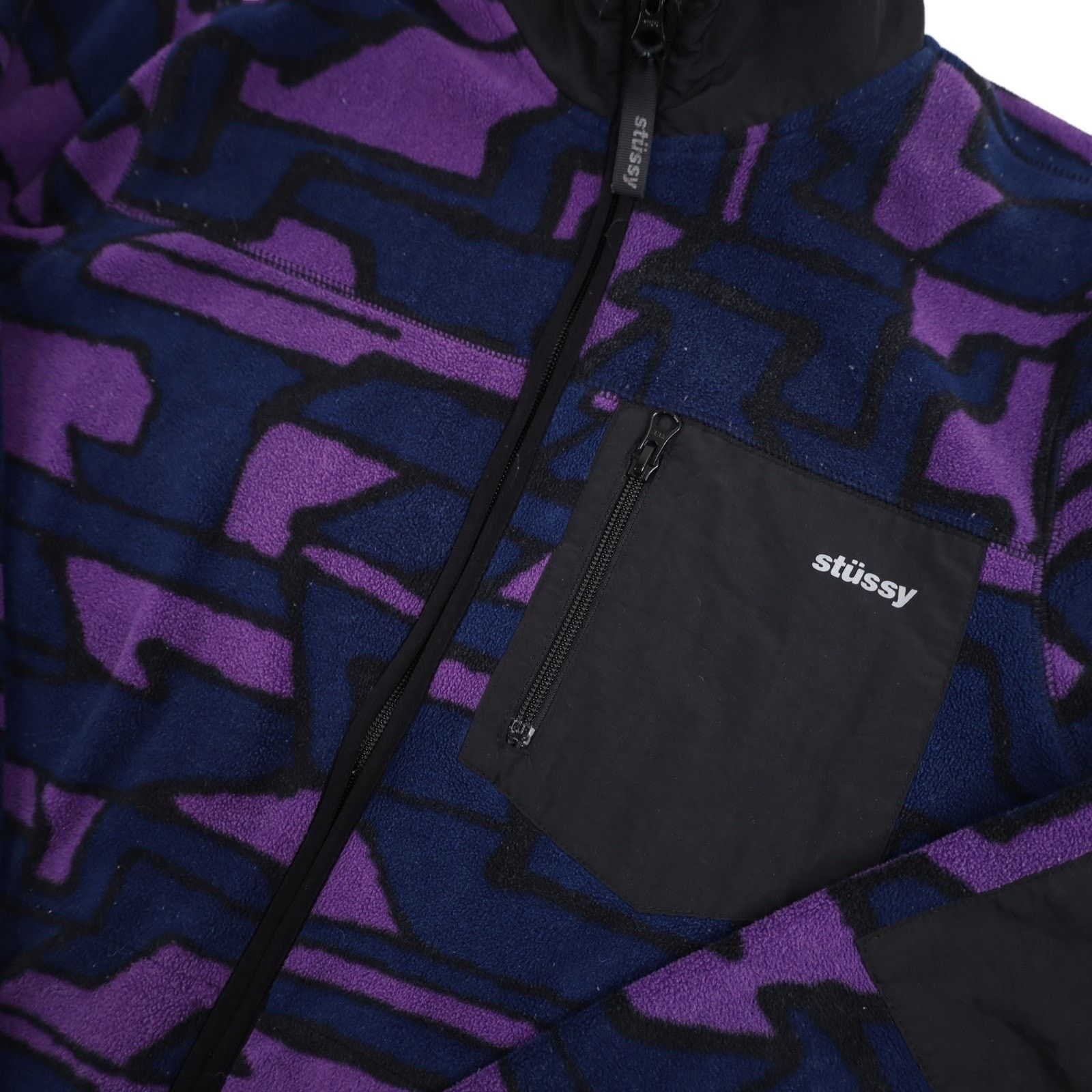 Stussy Stussy Purple Camo Fleece Jacket Size US S / EU 44-46 / 1 - 4 Thumbnail