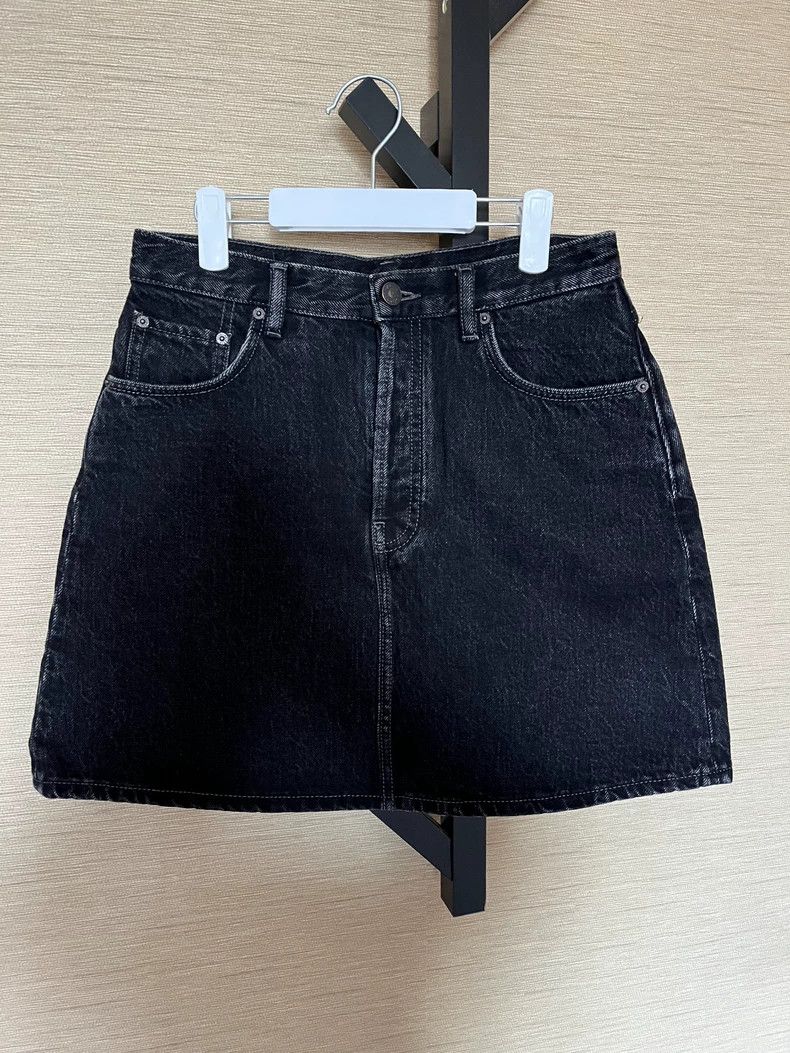 Acne Studios Acne Studios Black Denim Mini Skirt Size US 36 / EU 52 - 1 Thumbnail