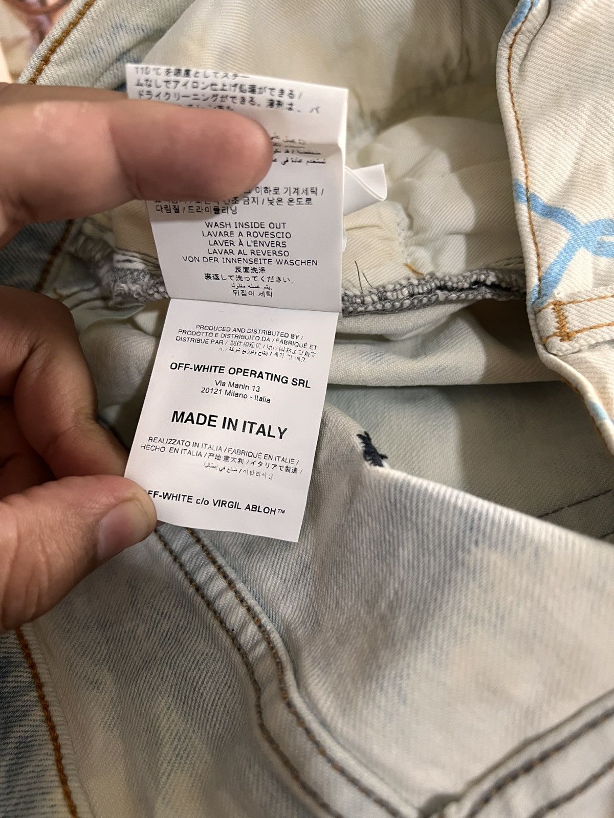 Off-White Off white fence bleached skinny jeans Size US 34 / EU 50 - 20 Thumbnail