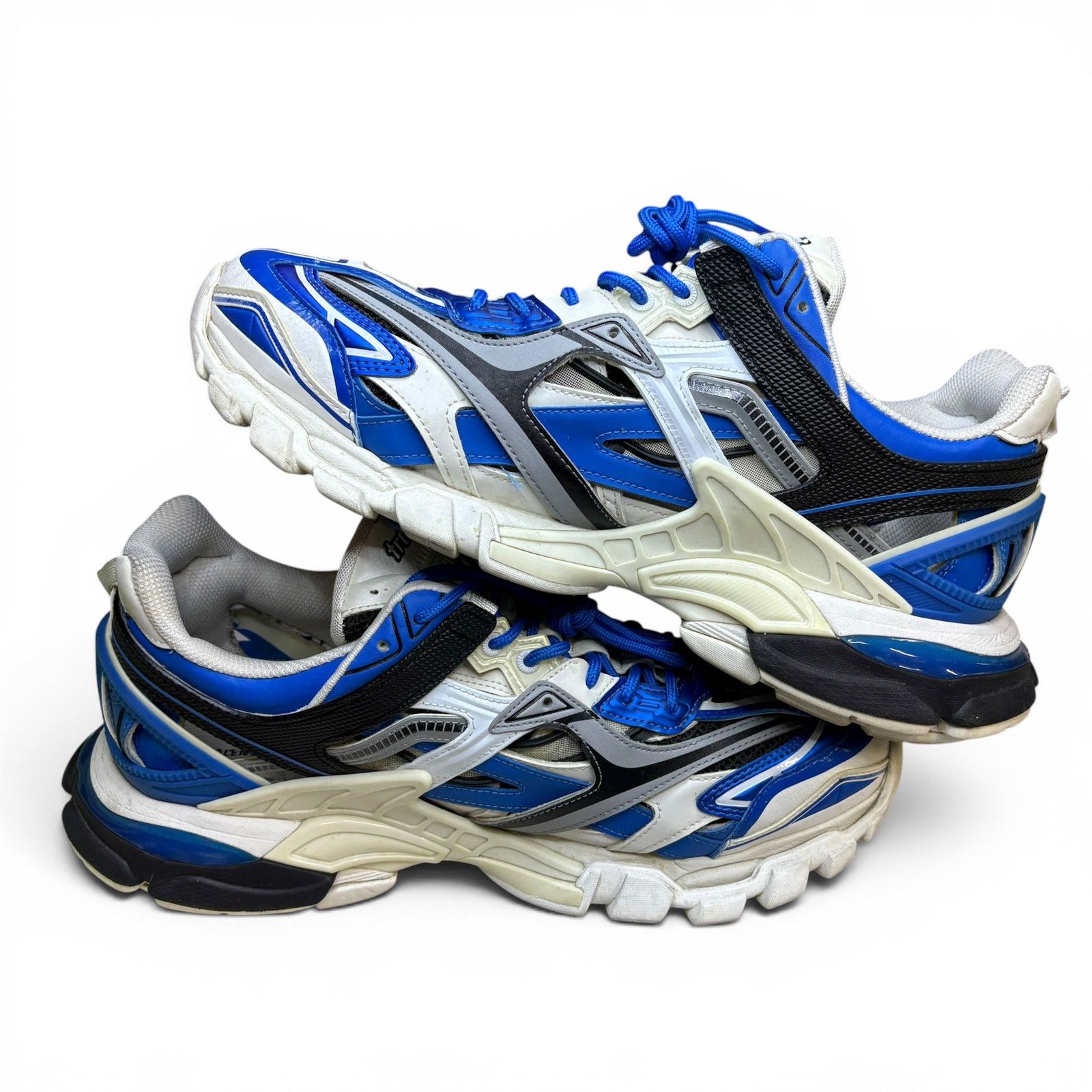 Balenciaga Size 12 - Balenciaga Track 2.0 Blue White Sneakers Size US 12 / EU 45 - 3 Thumbnail