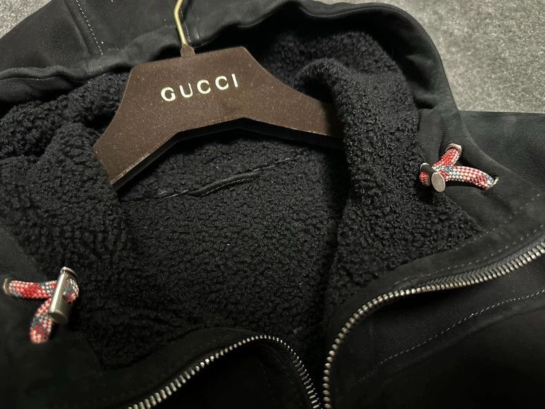 Gucci Gucci Black Leather Hooded Jacket-2506 Size US XL / EU 56 / 4 - 6 Thumbnail