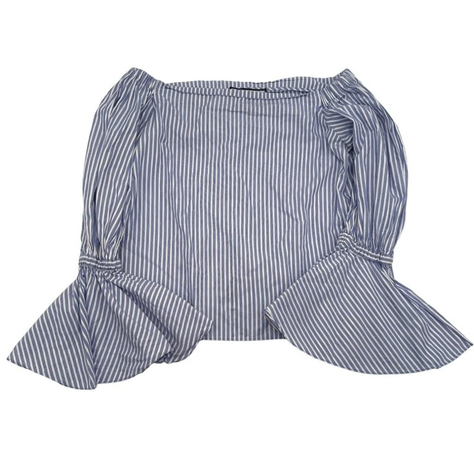 ALEXIS Alexis Womens S Striped Off-Shoulder Bell Sleeve Top Small Size S / US 4 / IT 40 - 3 Thumbnail