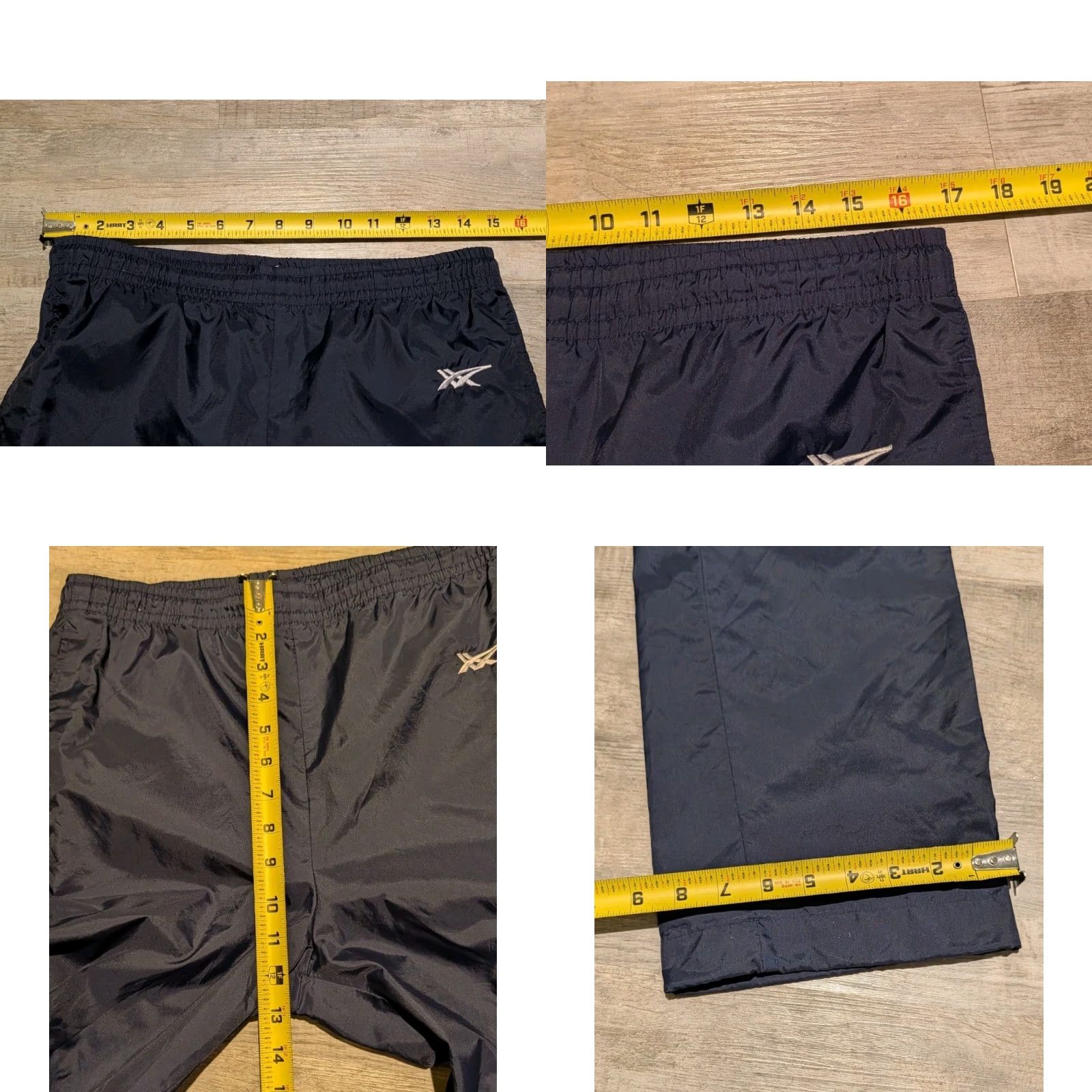 Asics VINTAGE ASICS Track Pants Windbreaker Navy 80s 90s Packable Zip Leg S Mens Size US 29 - 9 Thumbnail