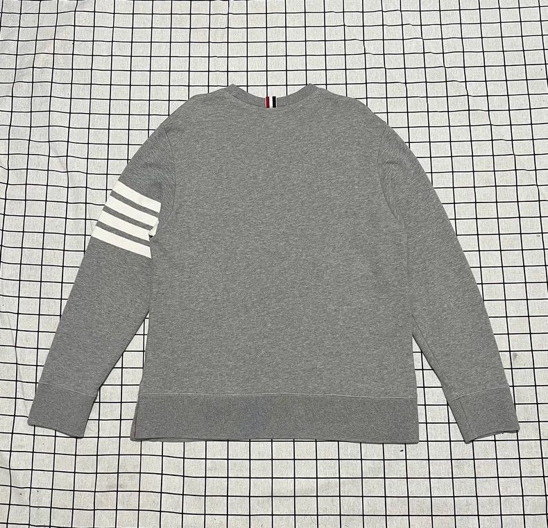 Thom Browne Thom Browne Gray four stripe hoodie Size US XXL / EU 58 / 5 - 2 Thumbnail