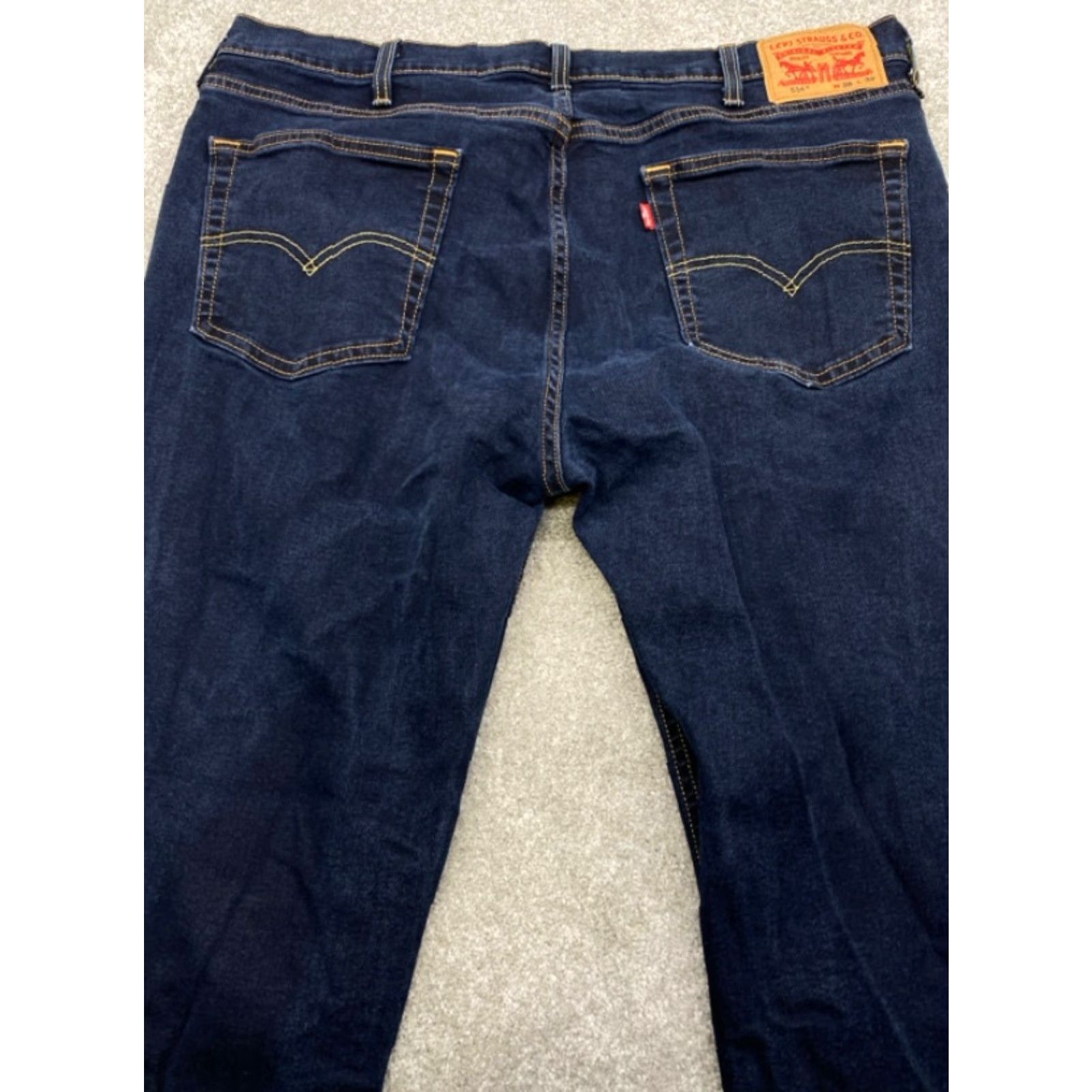 Levi's Levi's 514 Jeans Mens 38x32 Blue Denim Regular Fit Straight Leg Cotton 4656 Size US 38 / EU 54 - 7 Thumbnail