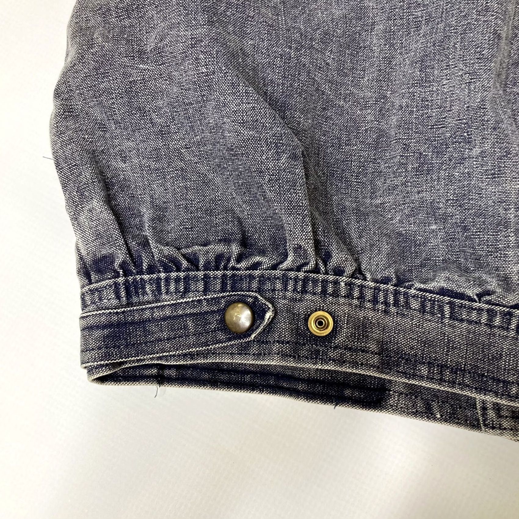 Vintage VINTAGE Bayly Jeans Denim Vest Snap Button Gray Black Wash V Neck USA Made XL Men’s Biker Style Shirt/Outerwear Size US 36 / EU 52 - 3 Thumbnail