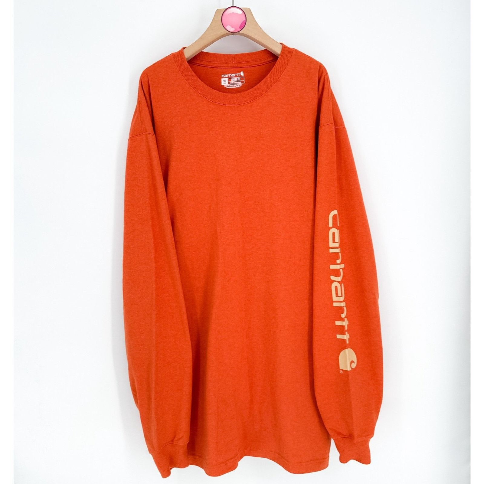 Carhartt Carhartt Shirt Orange Work Wear Loose Fit Long Sleeve Heavyw Size US XXL / EU 58 / 5 - 1 Thumbnail