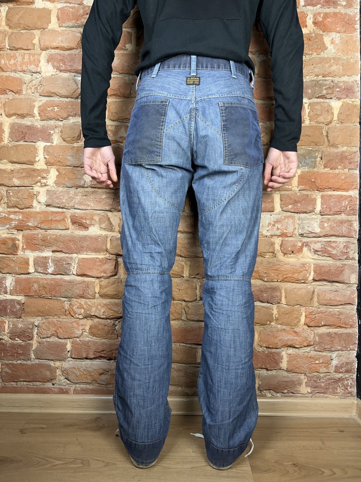 G-Star G-Star Raw Elwood 5620 distressed denim pants double knees Size US 33 - 3 Thumbnail