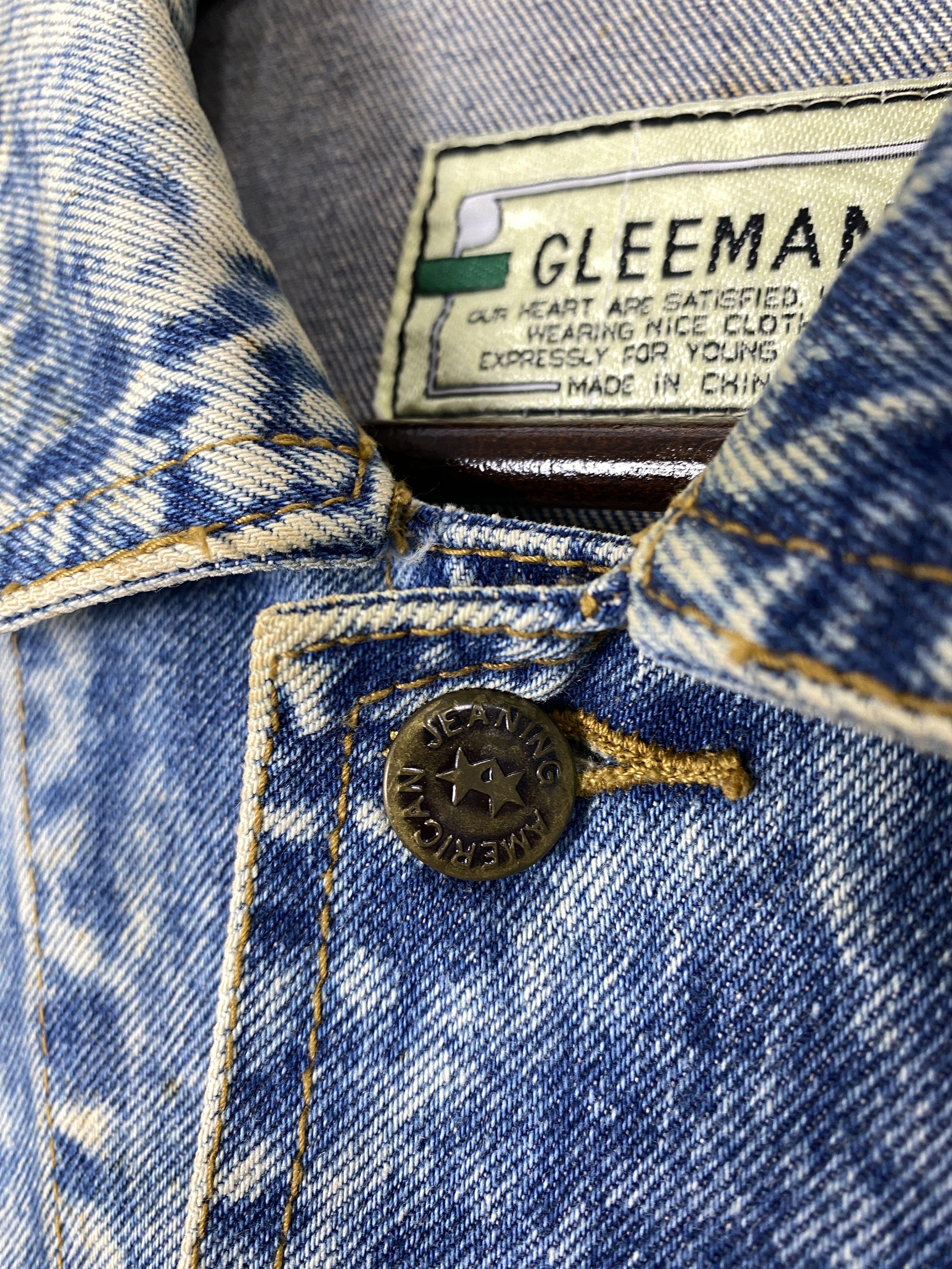 Japanese Brand Vintage 90s Glee Man Acid Wash Denim Jacket J2313 Size US M / EU 48-50 / 2 - 6 Thumbnail