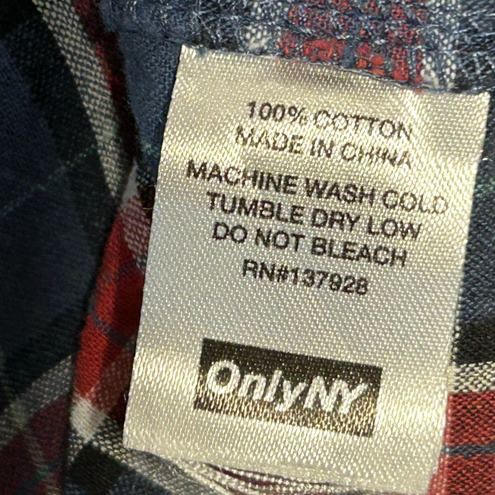 Only NY Only NY Button-Down Shirt Plaid Long Sleeve Men’s L Red / Blue Regular Fit Button-Up Casual Streetwear Size US L / EU 52-54 / 3 - 6 Thumbnail