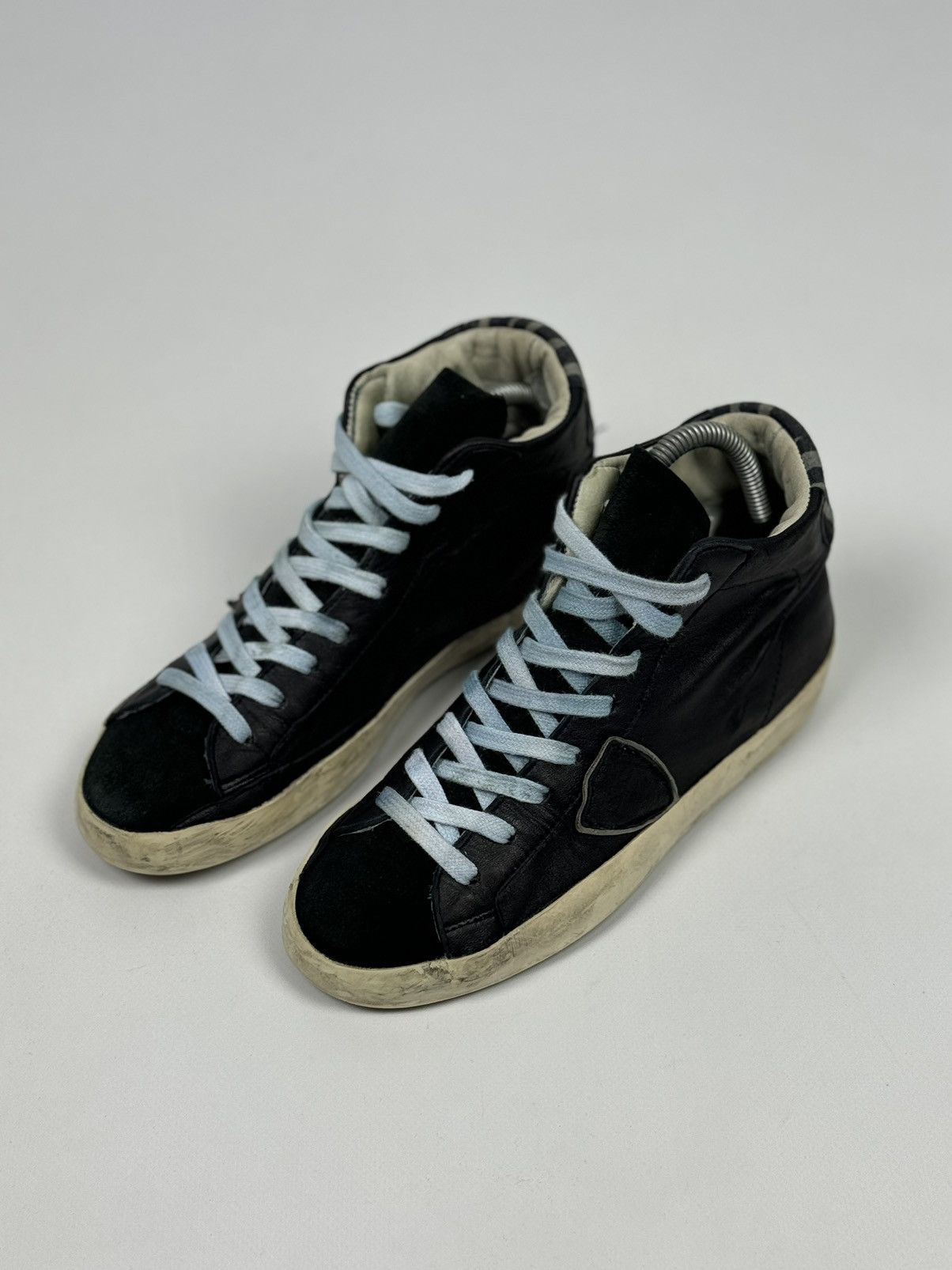 Philippe Model Philippe Model Leather High-Top Sneakers Made in Italy Size US 8 / IT 38 - 2 Thumbnail