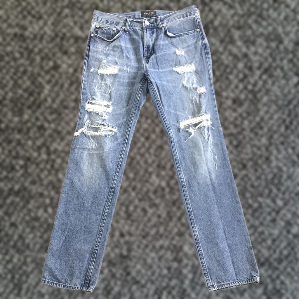 Pacsun PacSun Jeans Mens 32 Blue Slim Distressed 32X32 Size US 32 / EU 48 - 1 Thumbnail