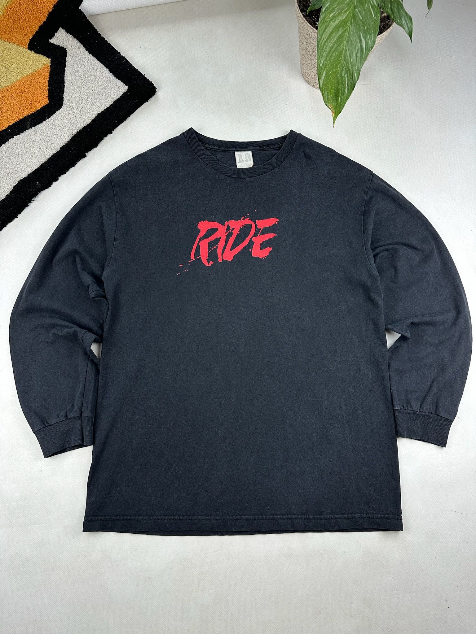 Ride Racing Longsleeve faded Black Tee moto cycle monster