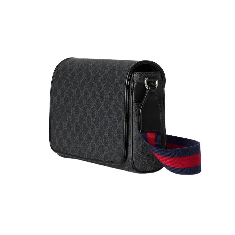 GUCCI Black GG Canvas Crossbody Bag New & Authentic