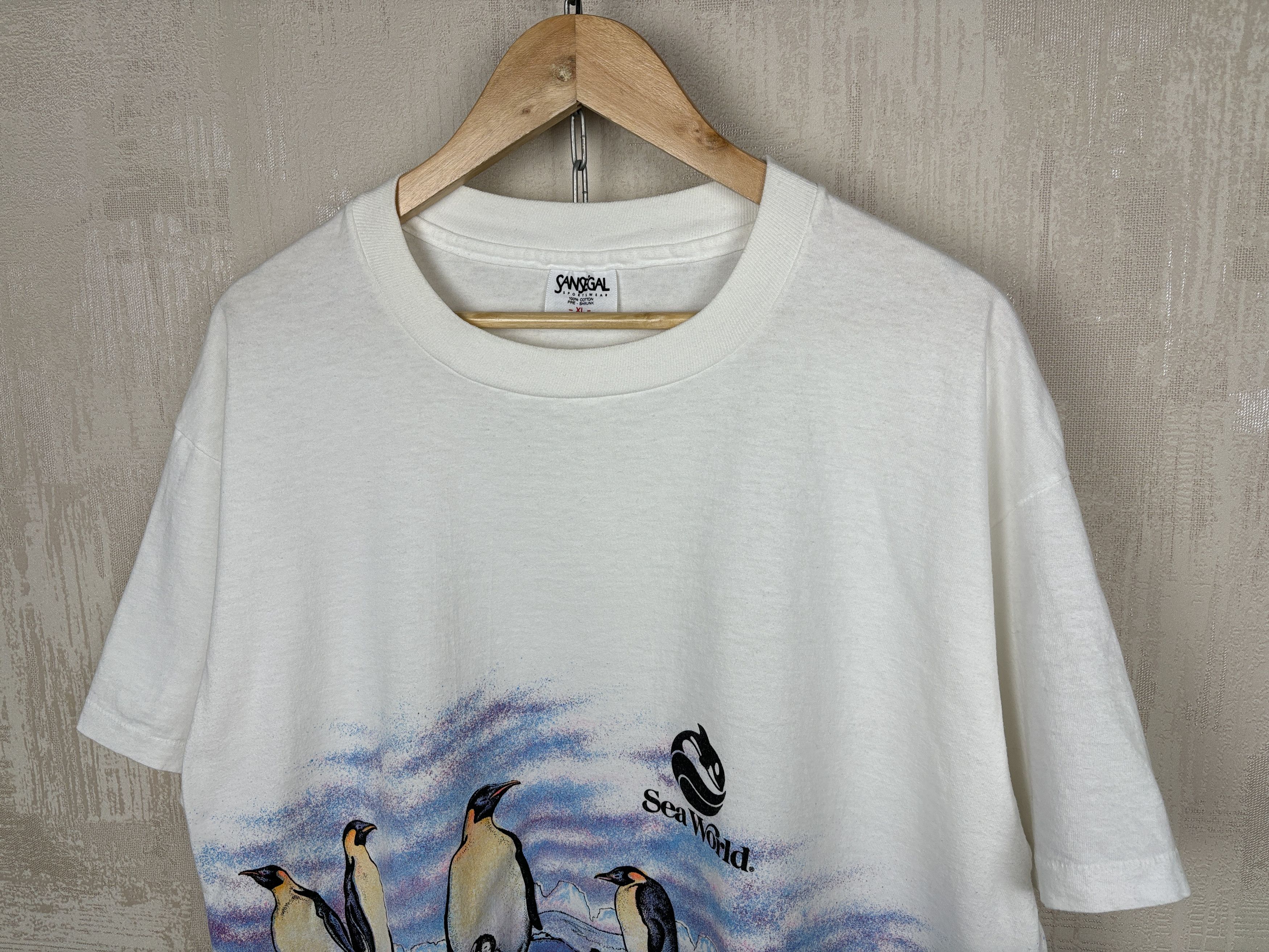 Vintage Vintage 1991 San Segal Sportswear Penguin T-shirt Size US XL / EU 56 / 4 - 4 Thumbnail