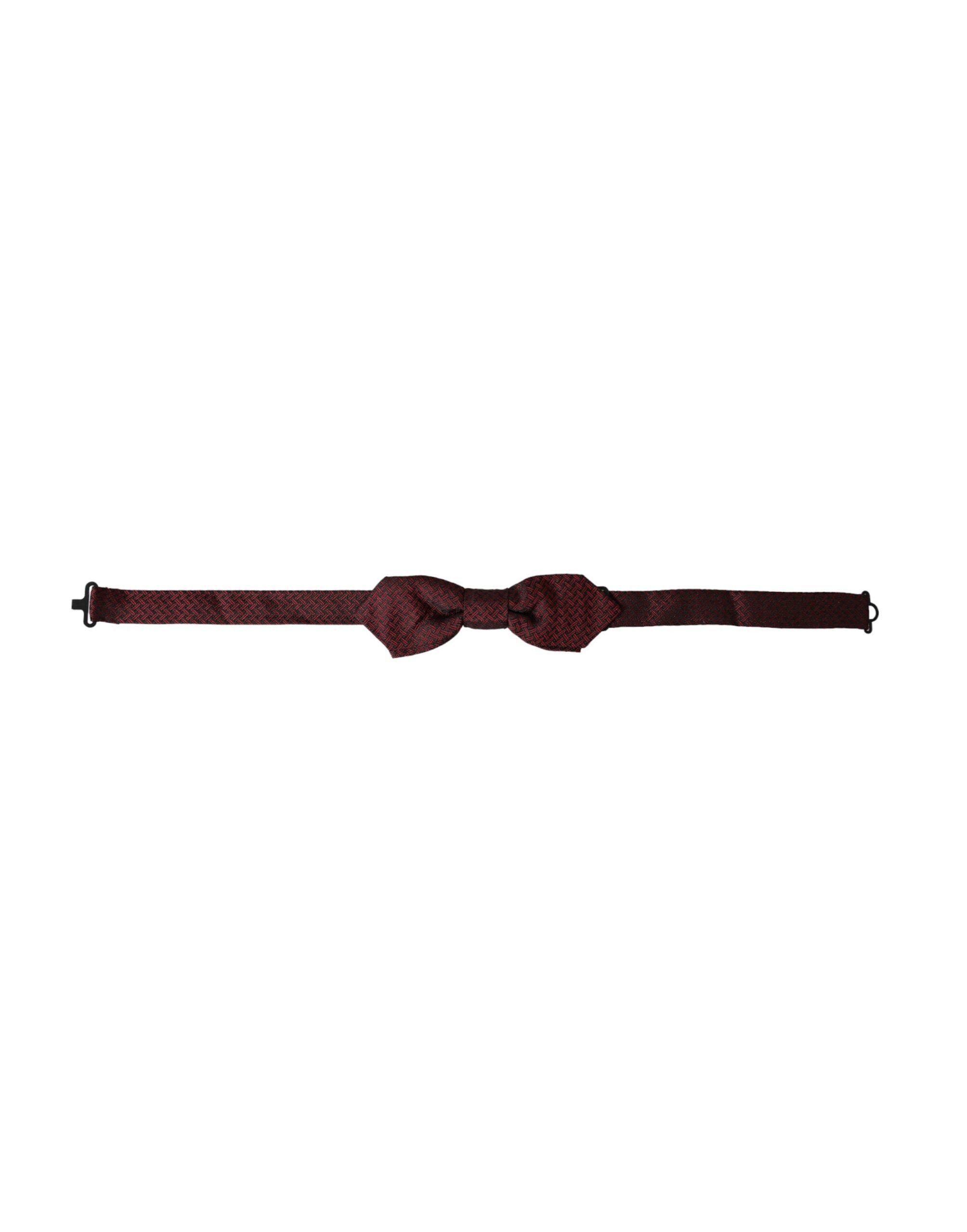 Red Silk Fantasy Adjustable Neck Men Bow Men's Tie