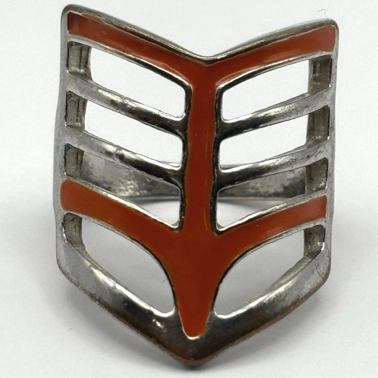 Other Orange & Silver Strike Ring Size ONE SIZE - 2 Thumbnail