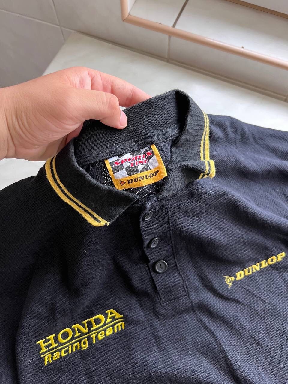 Honda Honda Racing Team Polos T Shirt Tee by Dunlop 1990s Size L Size US L / EU 52-54 / 3 - 3 Thumbnail