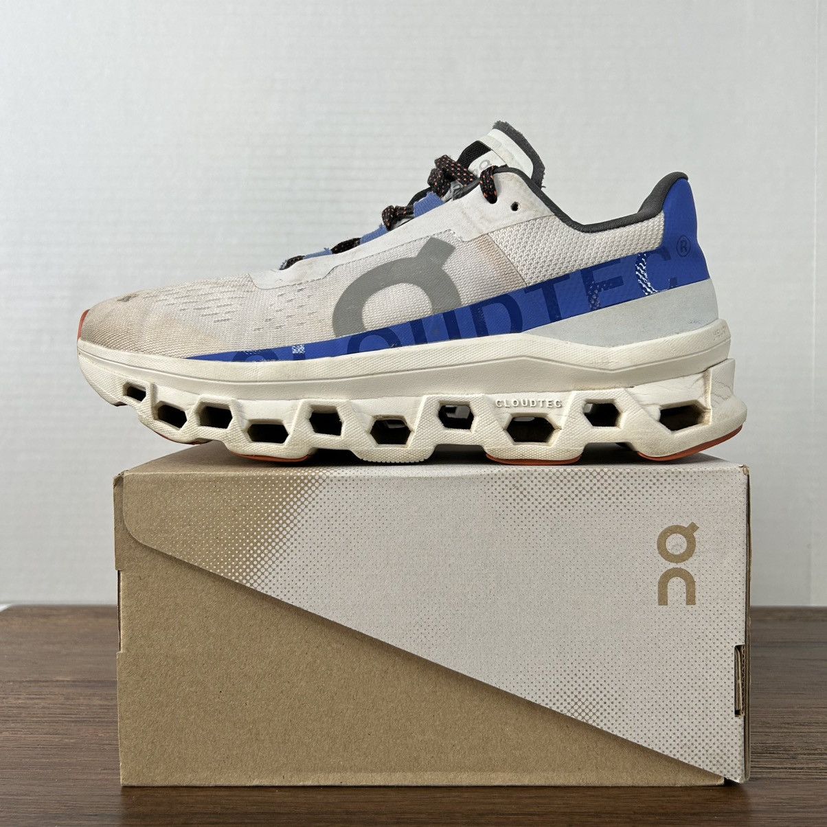 On On Running Cloudmonster Frost Cobalt White/Blue Women 9.5 Size US 9.5 / IT 39.5 - 2 Thumbnail