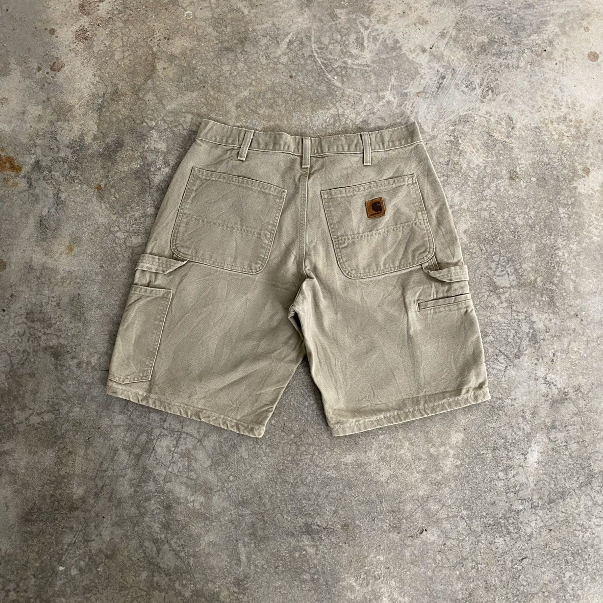 Carhartt Vintage Carhartt Tan Carpenter Baggy Shorts Jorts Size US 32 / EU 48 - 1 Thumbnail