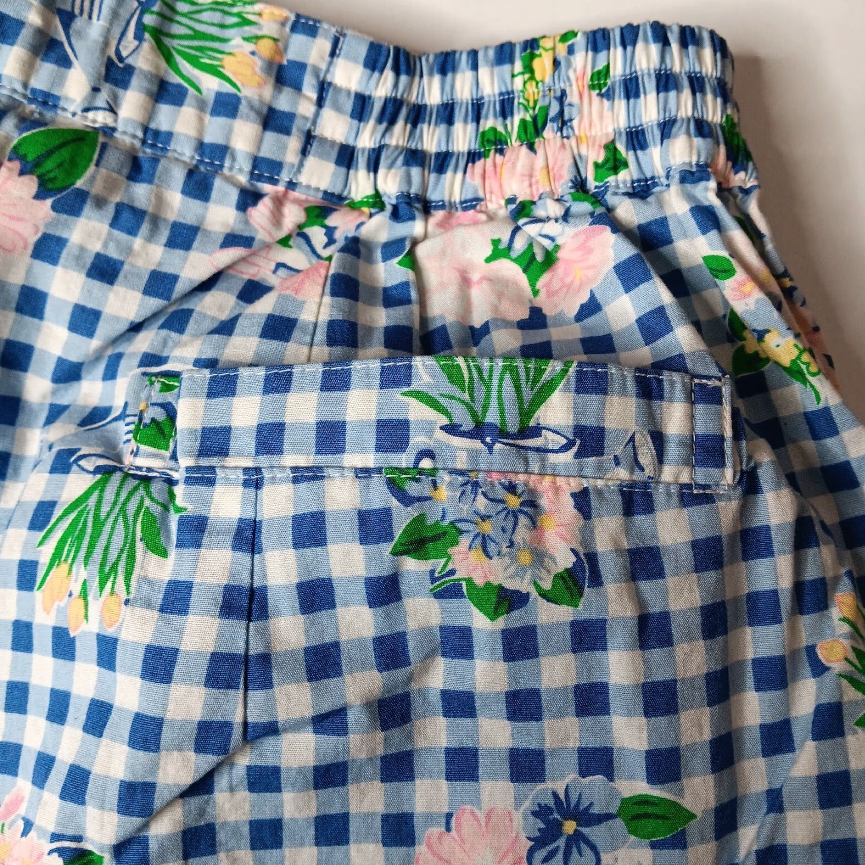 Vintage VINTAGE The Eagle's Eye Womens Shorts Casual Pleated Cotton Flower Garden Bow M Blue Size 32" / US 10 / IT 46 - 6 Thumbnail